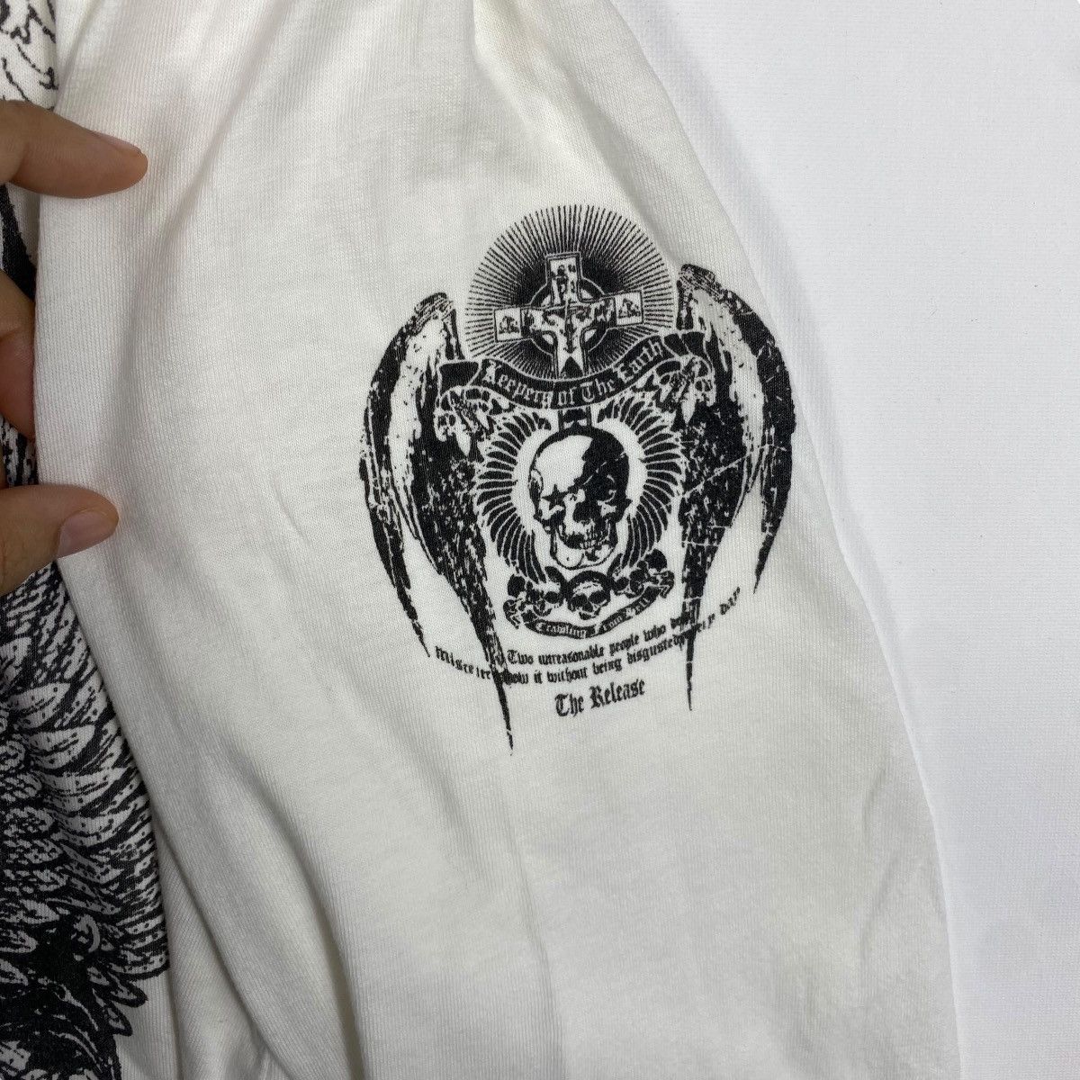 Japanese Brand Japanese Brand DEFECTIVE STRUCT Punk Skull Long Sleeve Tee Size US L / EU 52-54 / 3 - 3 Thumbnail