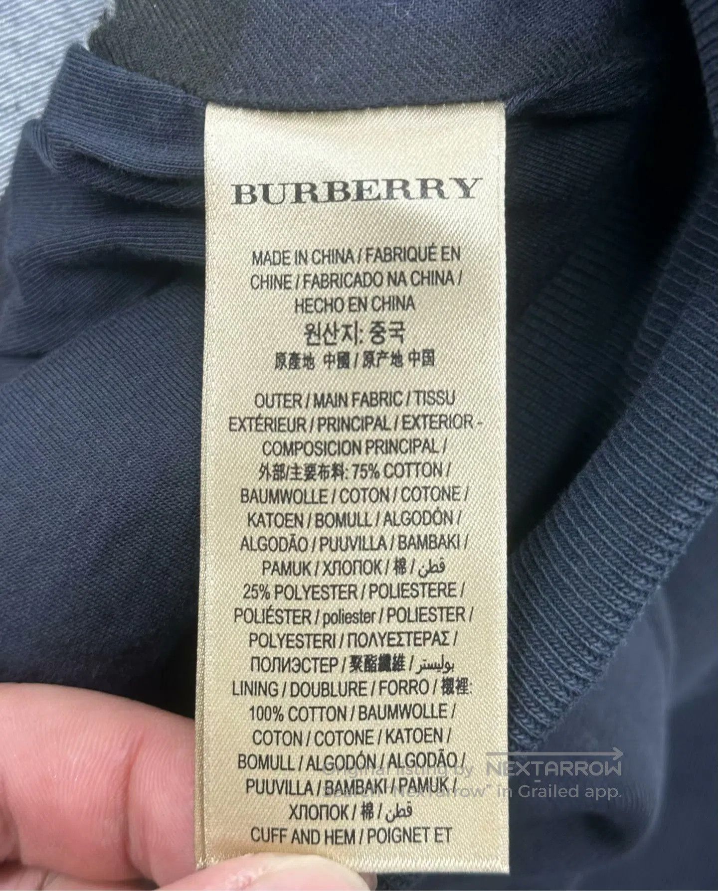 Burberry Burberry Navy Blue Embroidered War Horse Logo Zipper Hoode Size S / US 4 / IT 40 - 4 Thumbnail