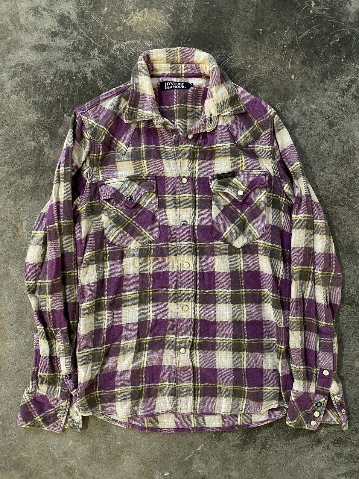 Hysteric Glamour × Japanese Brand × Vintage Hysteric Glamour Flannel Western Pearl Snap Button Shirts Size S / US 4 / IT 40 - 1 Thumbnail