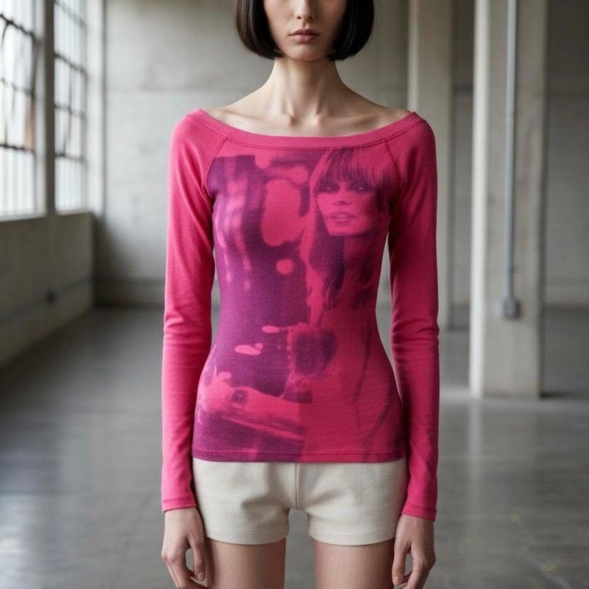 Miss Sixty The 60s Face Print Top Size ONE SIZE - 1 Thumbnail