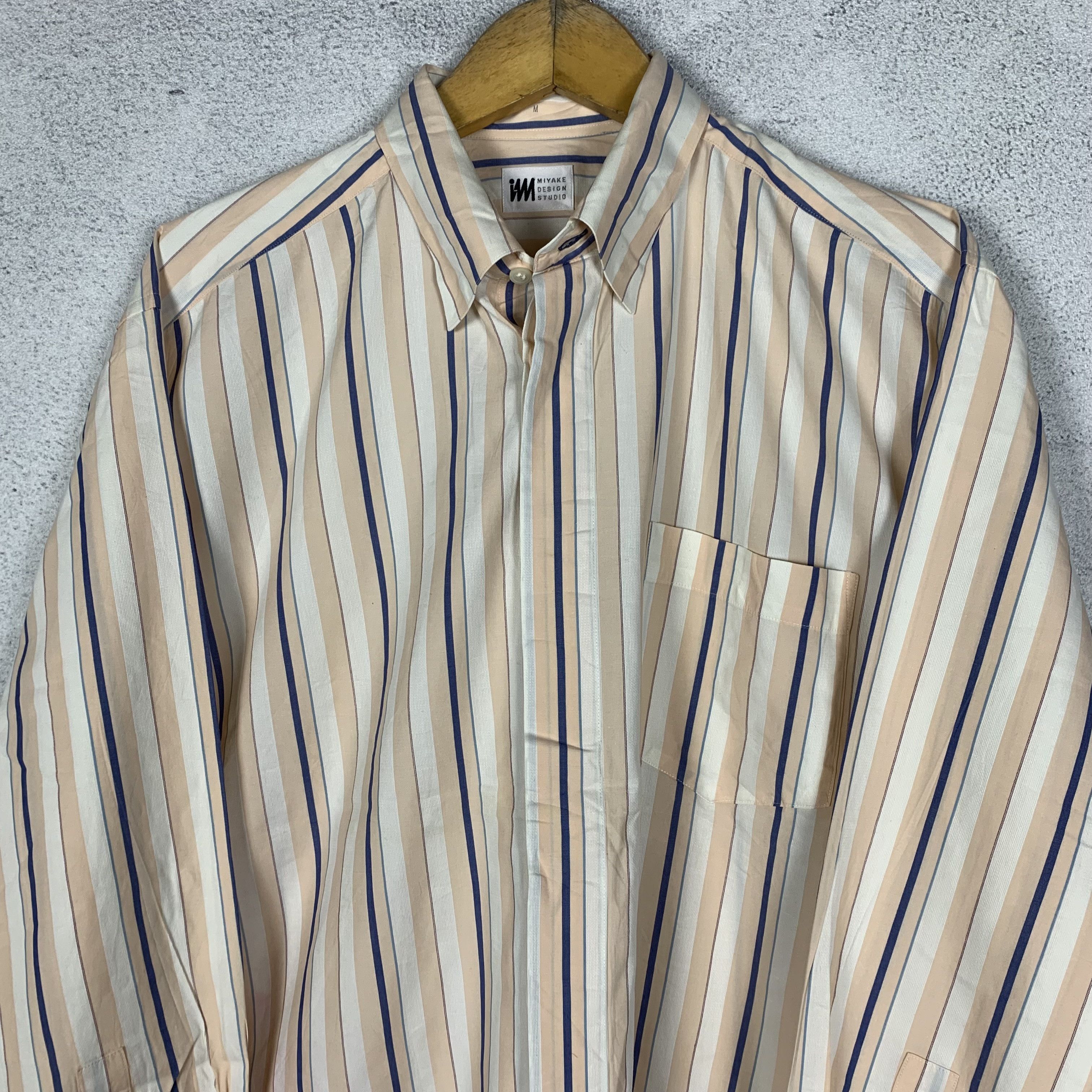 Issey Miyake Vintage Issey Miyake Striped Shirt Size US M / EU 48-50 / 2 - 4 Thumbnail