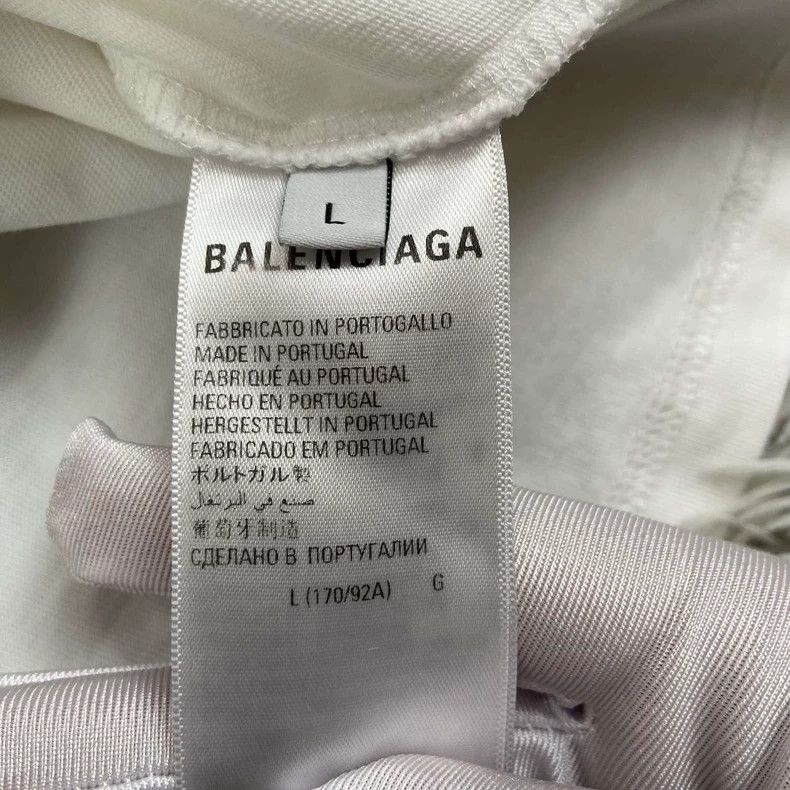 Balenciaga Balenciaga White embroidered logo short sleeves Size US L / EU 52-54 / 3 - 6 Thumbnail