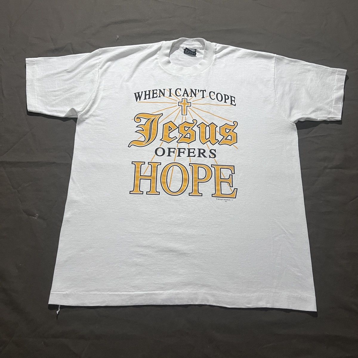 Vintage Vintage 90s Jesus offers hope God Bible Holy Promo Tee L Size US L / EU 52-54 / 3 - 2 Thumbnail