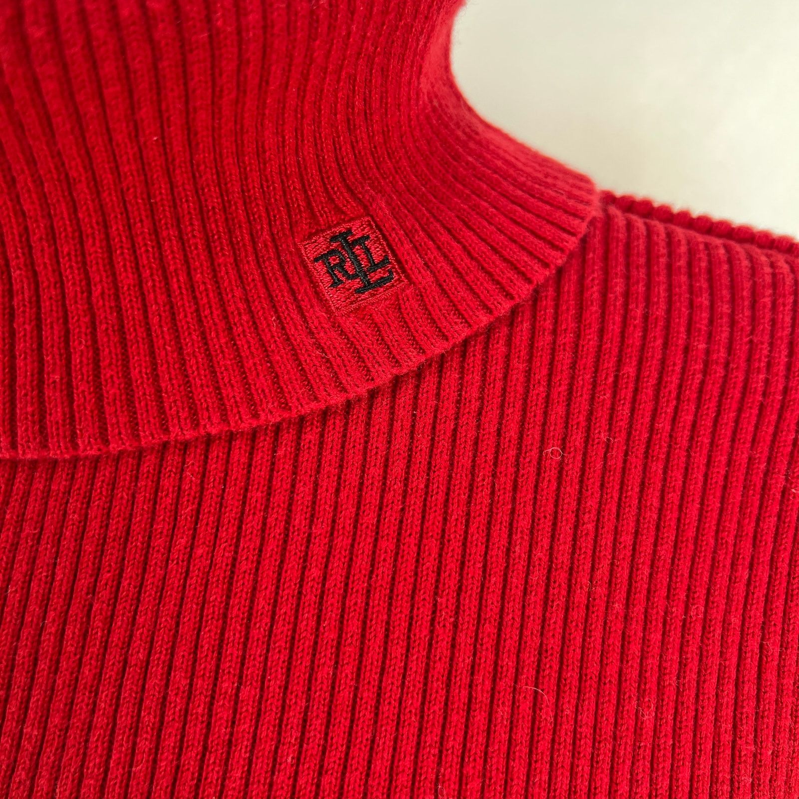 Lauren Ralph Lauren Lauren Ralph Lauren Ribbed Knit Turtleneck Sweater Size L / US 10 / IT 46 - 4 Thumbnail