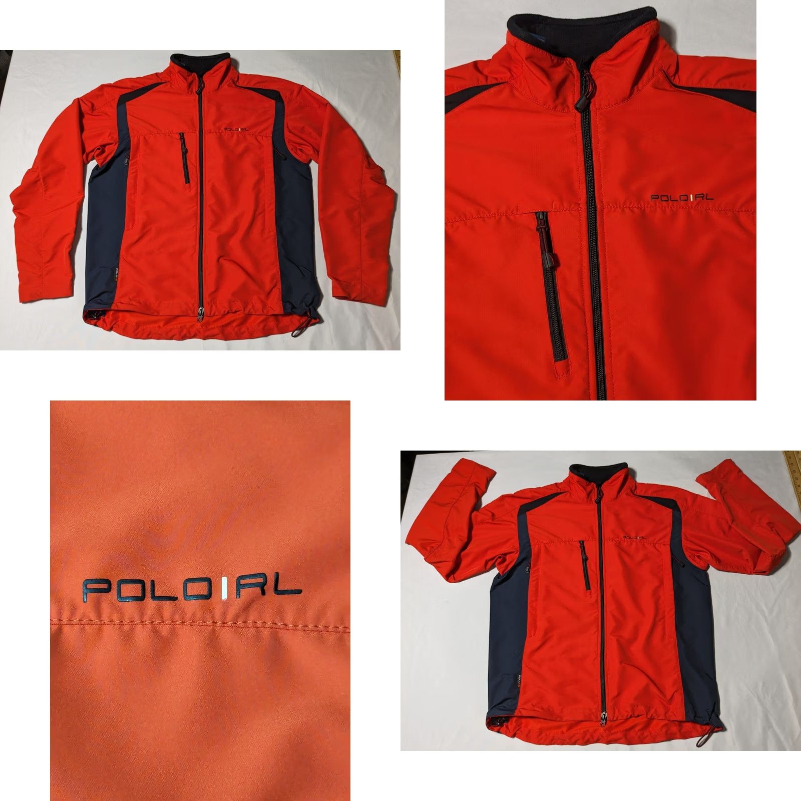 Polo Ralph Lauren VTG POLO RALPH LAUREN Men Large Orange Full Zip Long Sleeve Windbreaker Jacket Size US L / EU 52-54 / 3 - 9 Thumbnail