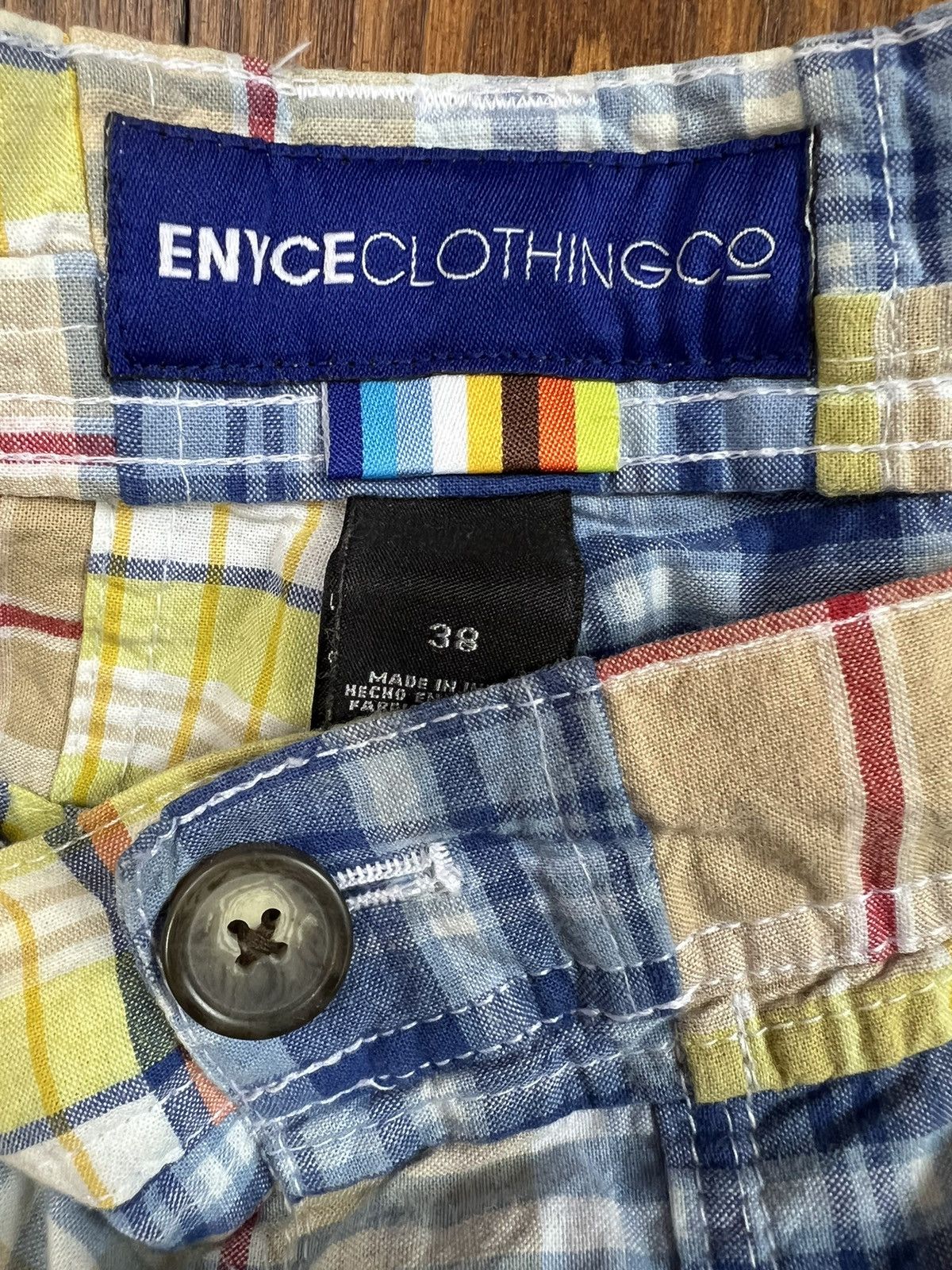 Enyce × Vintage Y2K Enyce Patchwork Plaid Shorts Size US 38 / EU 54 - 5 Thumbnail
