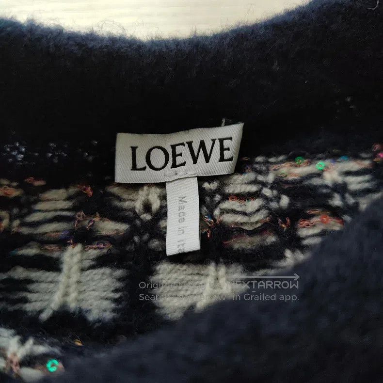 Loewe Loewe Fair Isle Sequin Sweater, Wool Cardigan Size S / US 4 / IT 40 - 6 Thumbnail