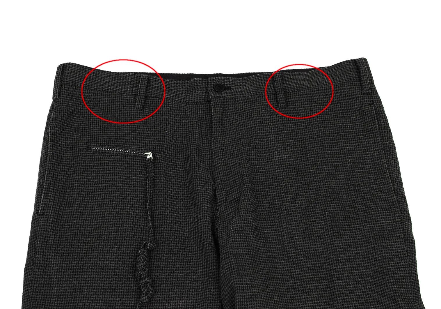 Yohji Yamamoto Yohji Yamamoto Cotton Houndstooth Pants Charcoal Size US 32 / EU 48 - 2 Thumbnail