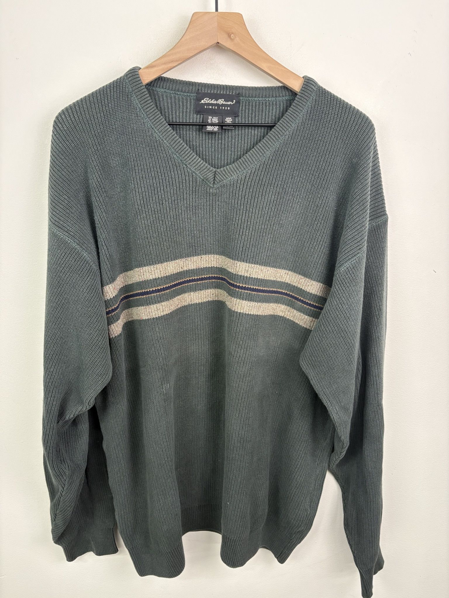 Vintage Vintage 90's Knit Blank Brown Collared Pullover Cardigan Size XXL Size US XXL / EU 58 / 5 - 1 Thumbnail