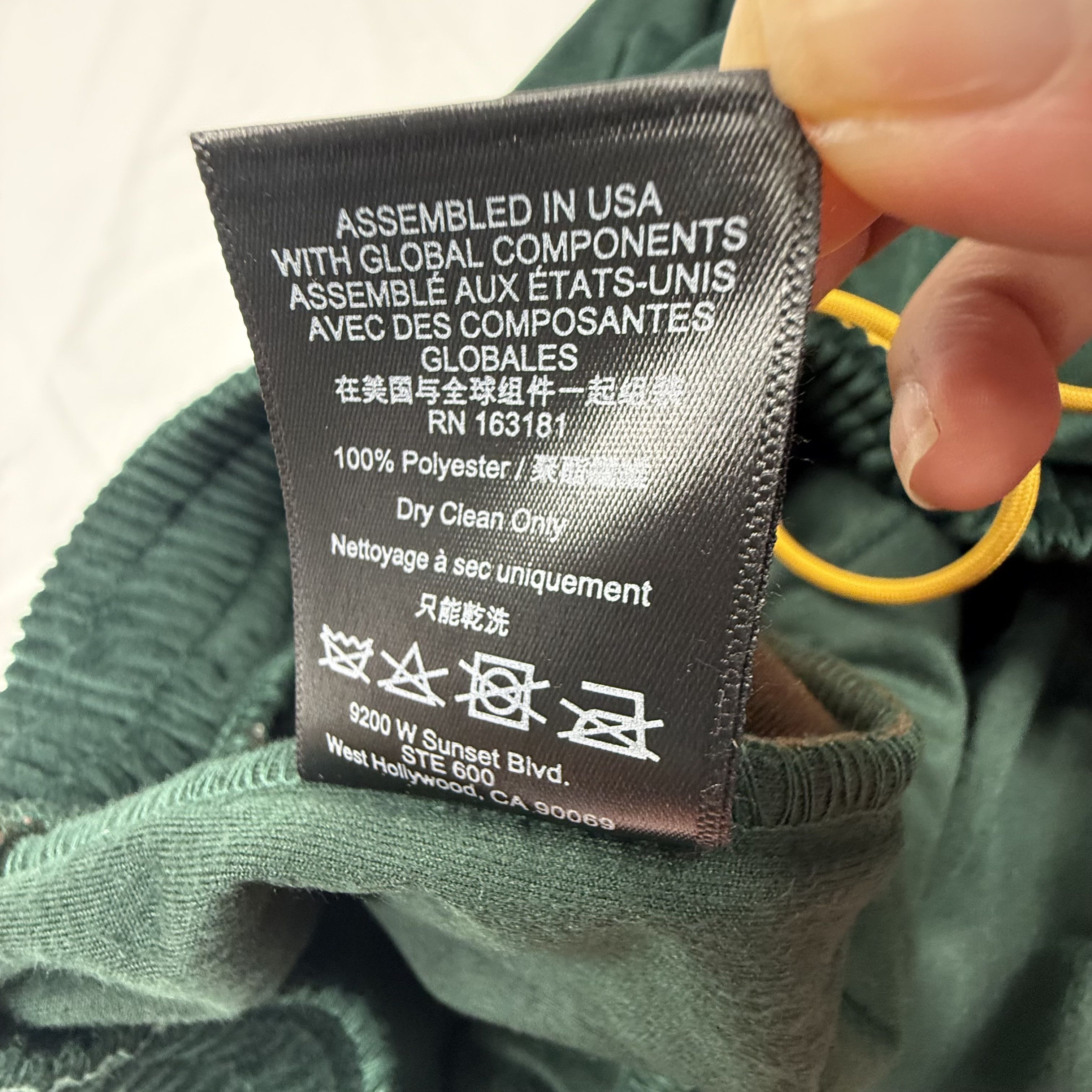 Rhude Rhude Crest Velour Track Pants Green Brown Side Stripe XXL Size US 36 / EU 52 - 10 Thumbnail