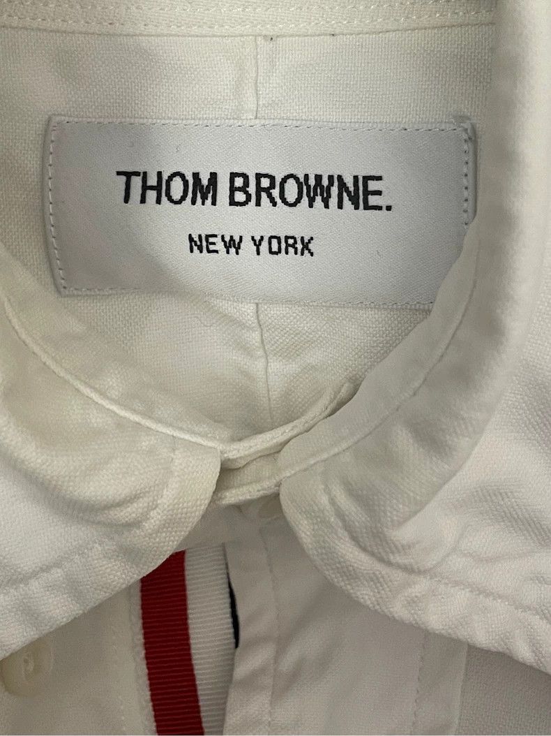 Thom Browne Thom browne White button stripe long-sleeved shirt 2504-Nex Size US XS / EU 42 / 0 - 6 Thumbnail