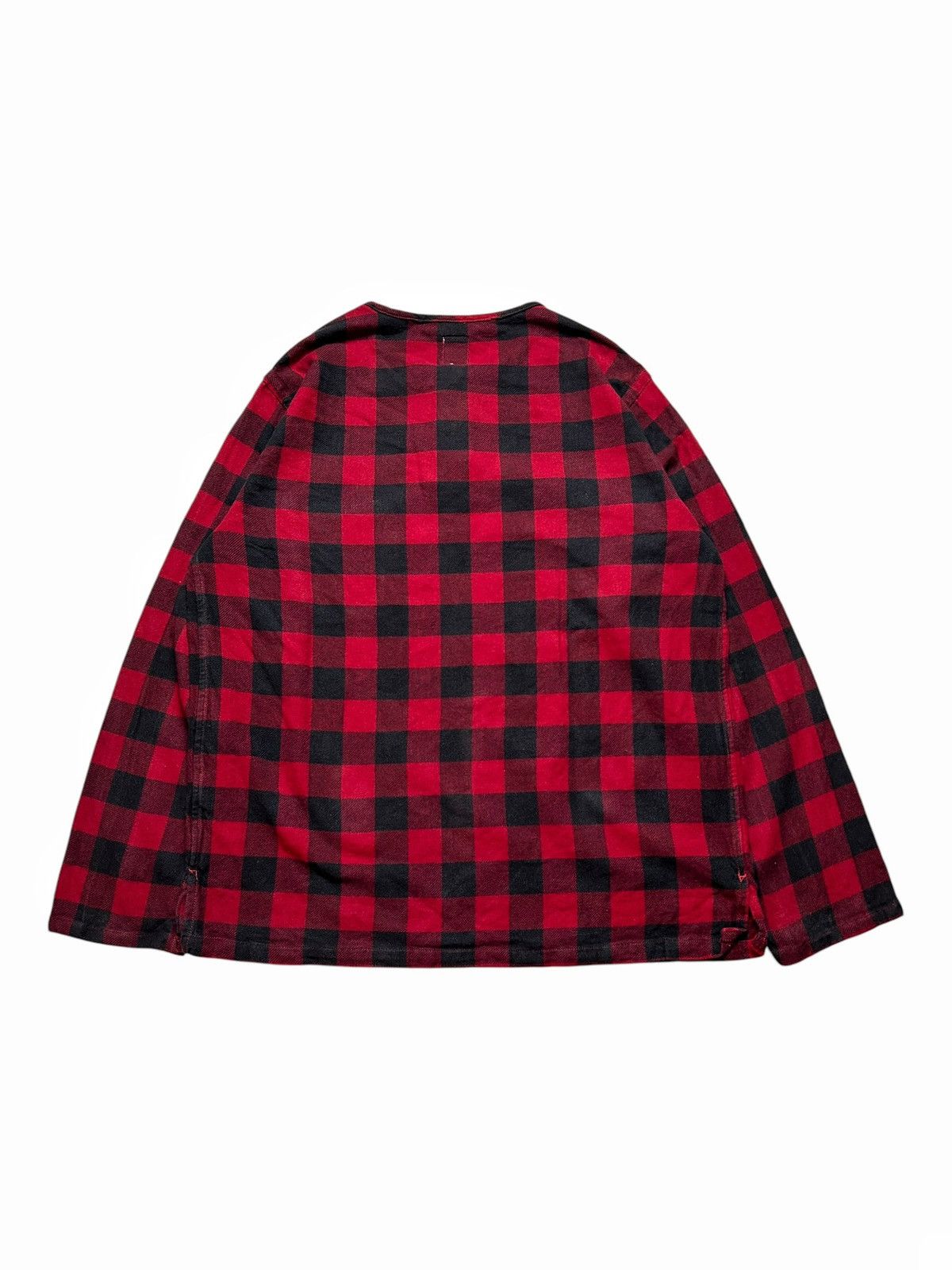 South2 West8 South2 West8 S2W8 Nepenthes Plaid Flannel Collarless Shirt Size US L / EU 52-54 / 3 - 3 Thumbnail