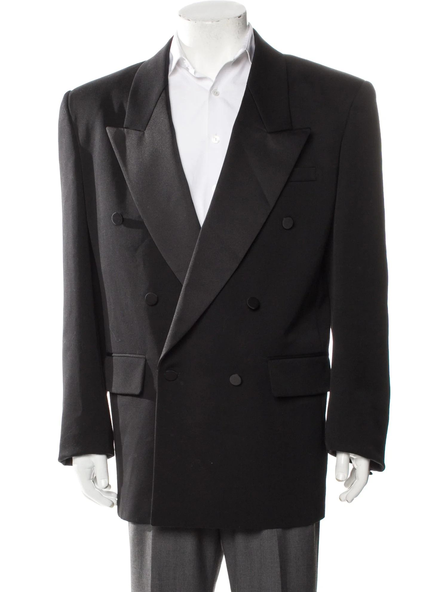 Saint Laurent Paris o1s1wg111124 Veste Sue Basculee Tailleur Wool Blazer Black Size US M / EU 48-50 / 2 - 1 Thumbnail