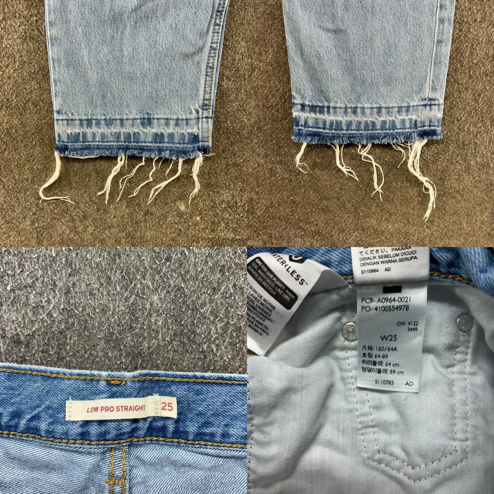 Levi's Levis Jeans Womens 25x30 Blue Straight Relaxed Light Distressed Zipper Denim 30in Inseam Size 42" / US 20 - 8 Thumbnail