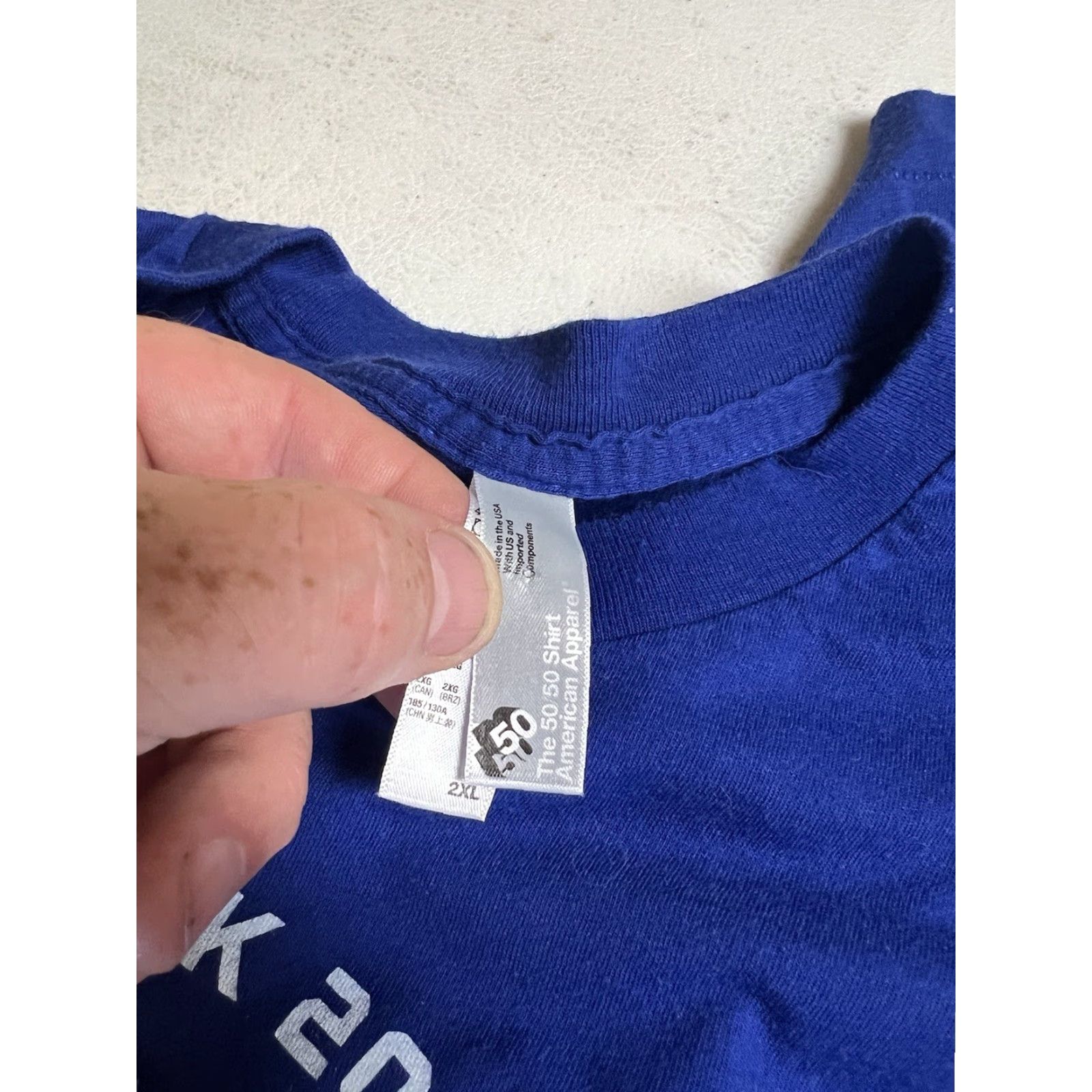 American Apparel HooDoo Brewing Co. Beer T Shirt 2XL Blue Maibock Mountain Goat Men T-Shirt Alaska Vintage No (adjust: but vintage no) Size US XXL / EU 58 / 5 - 4 Thumbnail