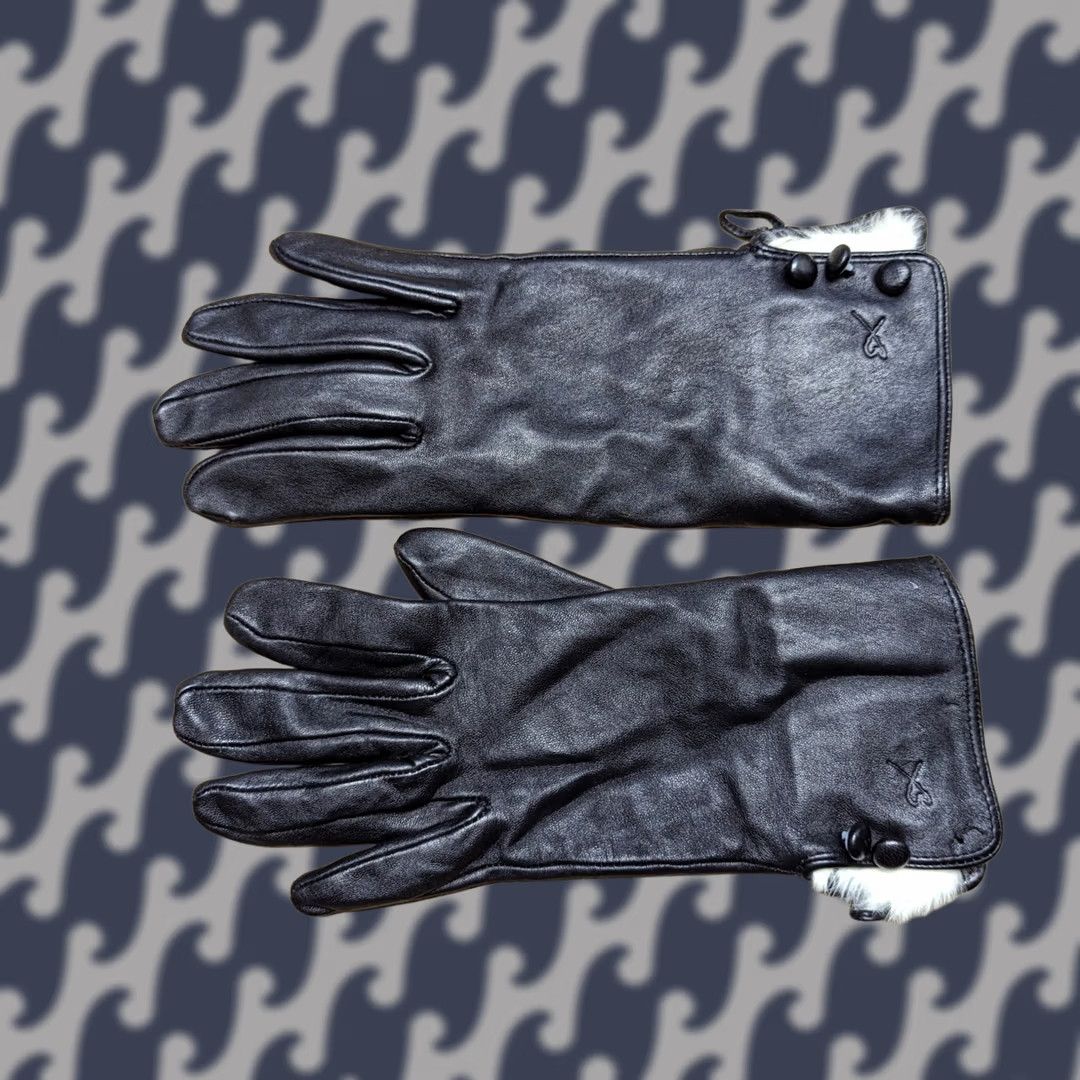 Vintage Betmar New York Genuine Leather Womens Gloves Black Winter S-M Size ONE SIZE - 1 Thumbnail