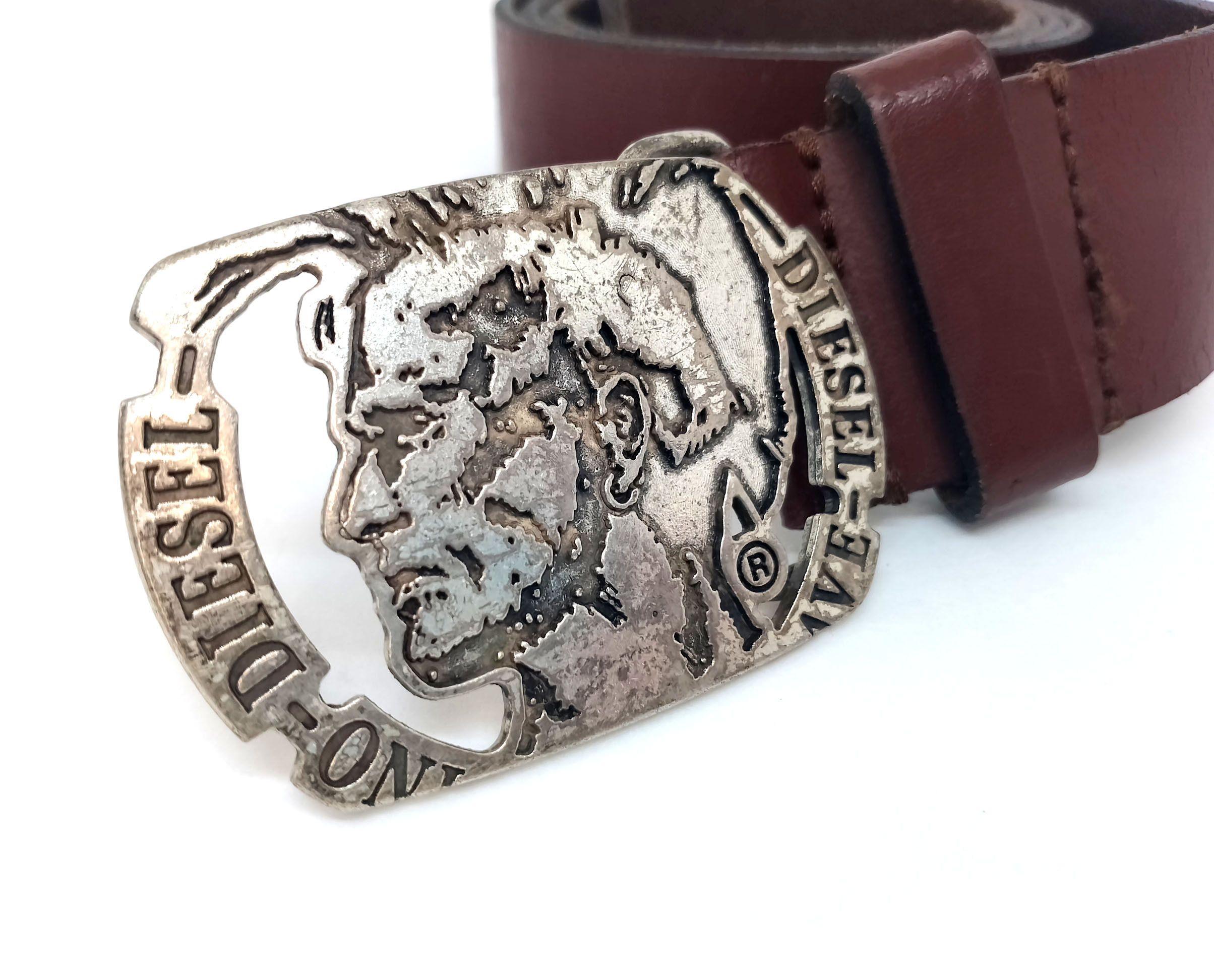 Diesel Diesel Only The Brave Belt Brown Leather Size 95/38 Size 38 - 2 Thumbnail