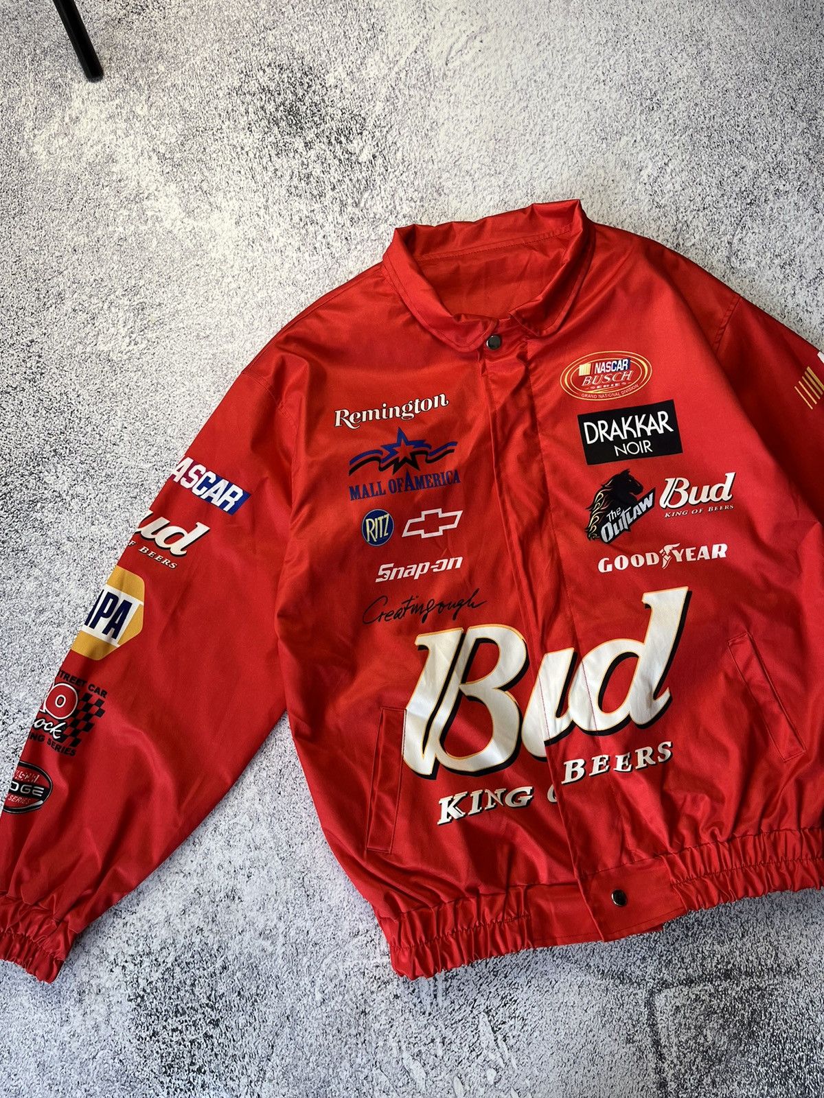 Vintage Novelty Racing Polyester Red Full Zip Up Lightweight Jacket Size US M / EU 48-50 / 2 - 3 Thumbnail