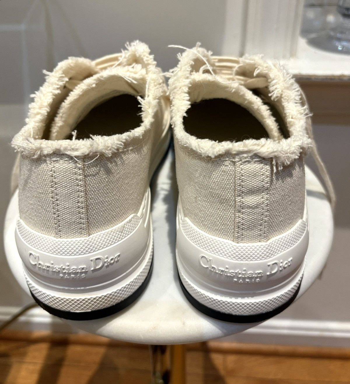Dior Dior Walk’n’Dior Platform Sneakers Canvas Ecru 02U 7.5 US Size US 7.5 / IT 37.5 - 5 Thumbnail