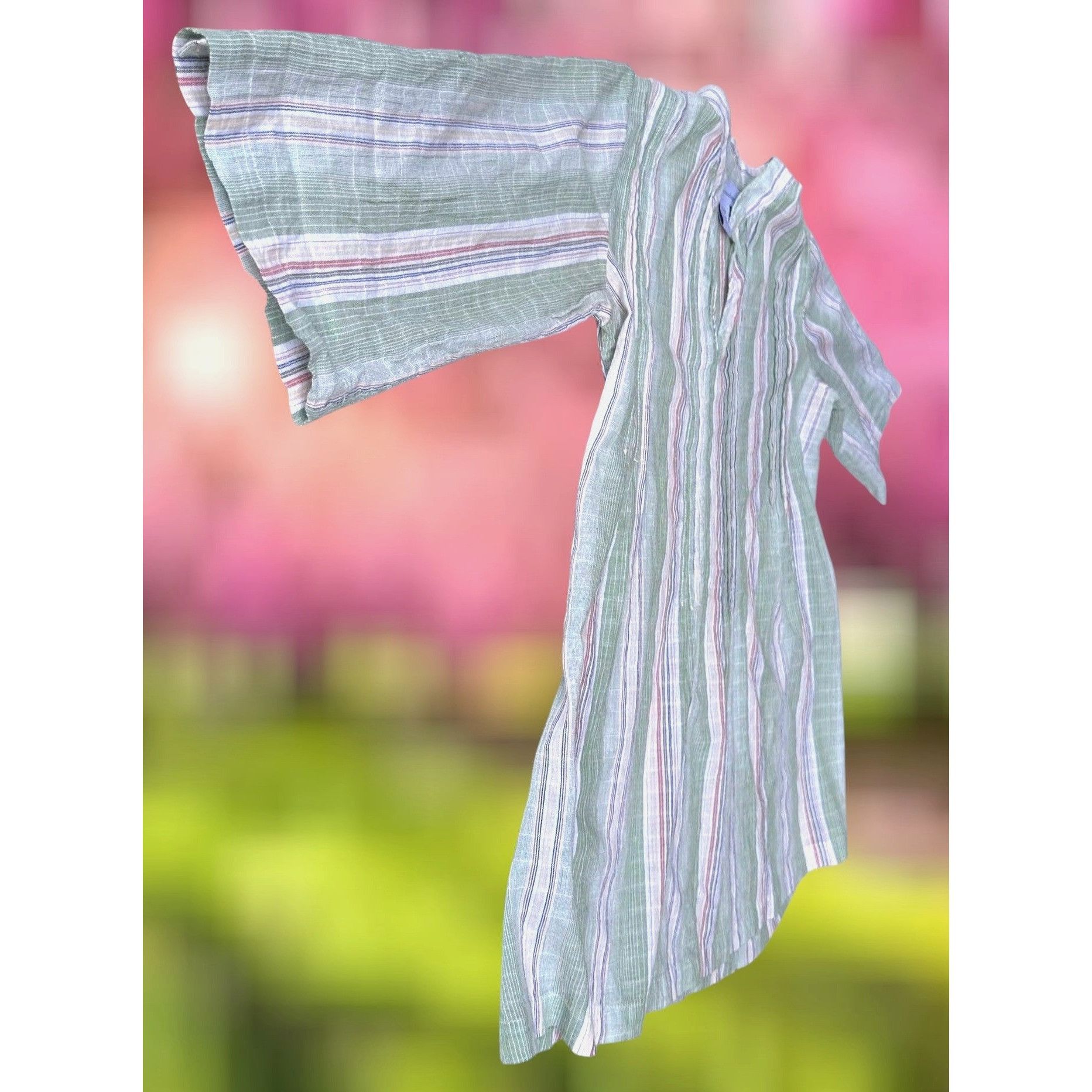 Other Soft Surroundings Tunic Top XS Extra Small Striped V Neck Ro Size XS / US 0-2 / IT 36-38 - 4 Thumbnail