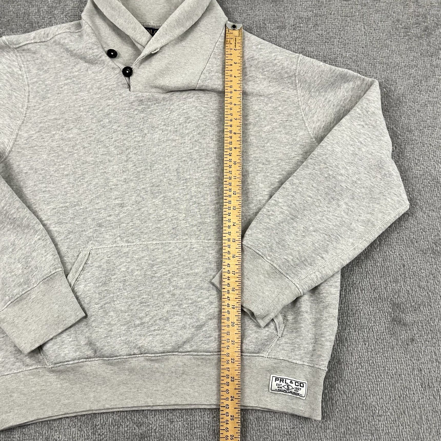 Polo Ralph Lauren POLO RALPH LAUREN Sweater Mens XL Gray Shawl Pullover Preppy Knit Smooth Regular 1 Size US M / EU 48-50 / 2 - 4 Thumbnail