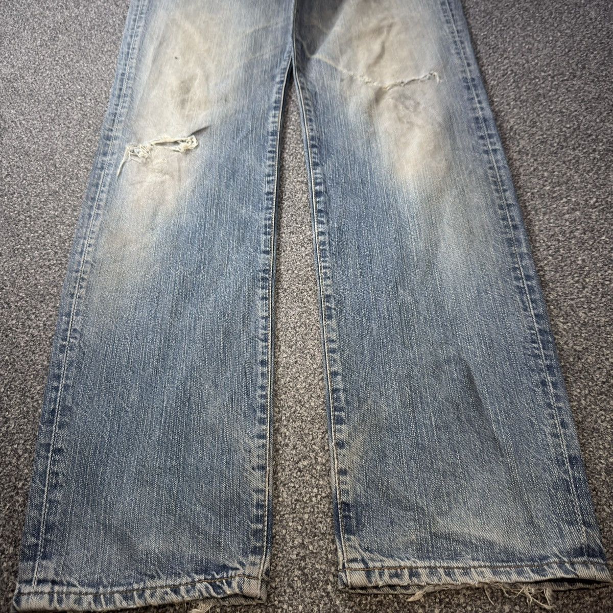 Edwin Vintage 90s Edwin 503 Rebel Distressed Dirty Wash Fade Denim Size US 34 / EU 50 - 7 Thumbnail