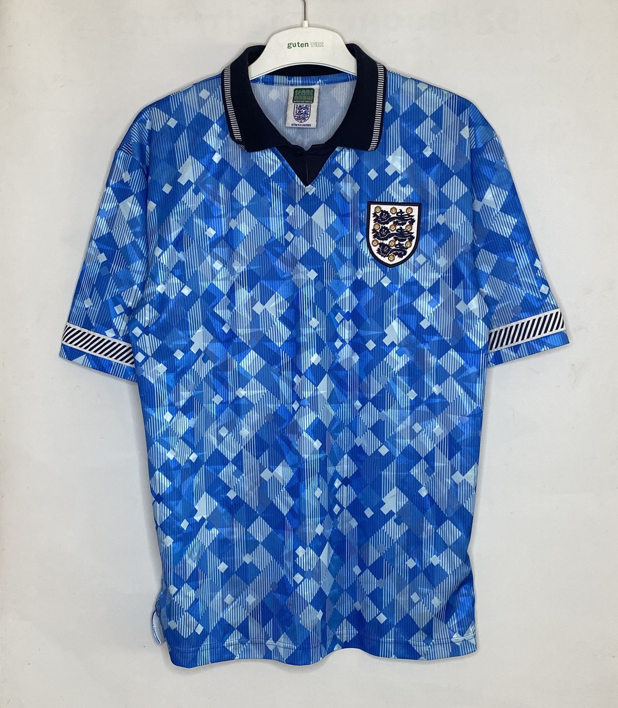 UEFA ENGLAND 90 THIRD RETRO REPLICAS FOOTBALL SHIRT SOCCER JERSEY Size US M / EU 48-50 / 2 - 1 Thumbnail