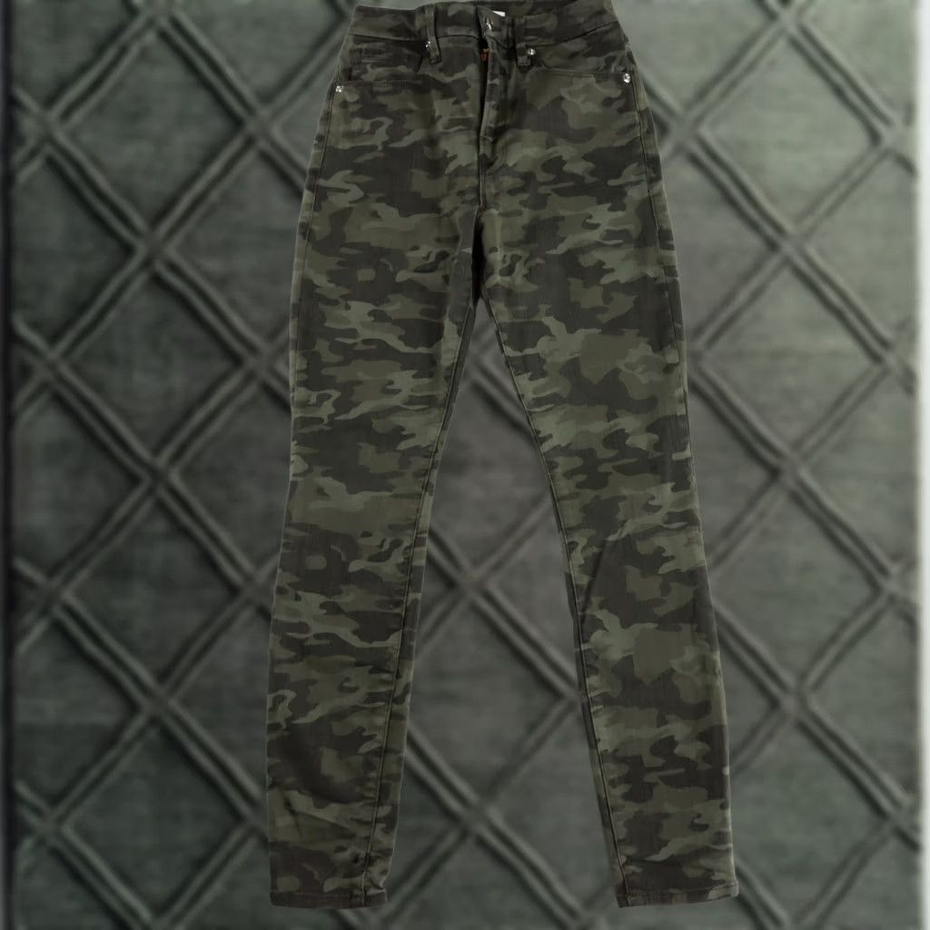 Good American Good American Jeans Skinny Green Camouflage Size 4/27 Stretch Womens Size 27" / US 4 / IT 40 - 1 Thumbnail