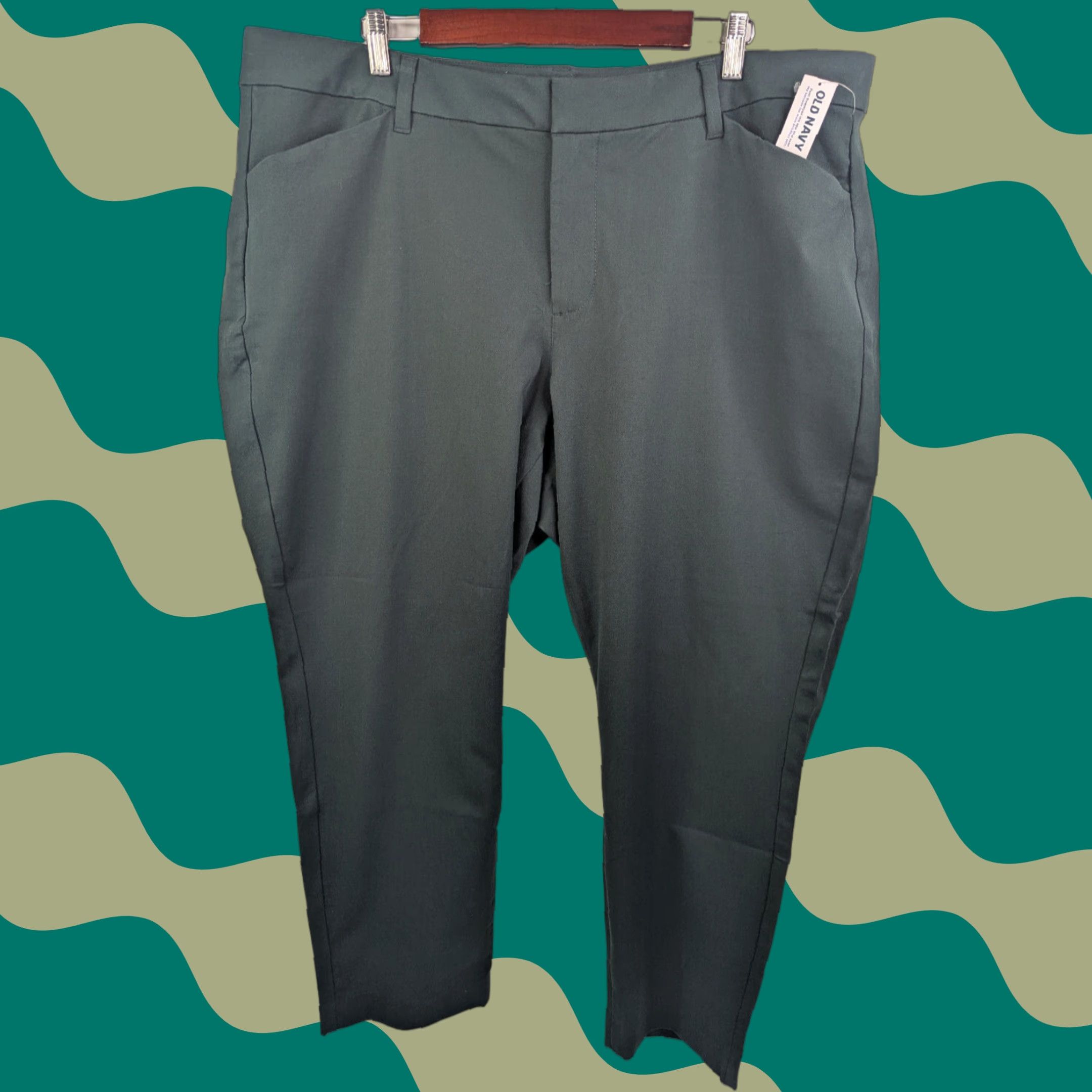 Old Navy Old Navy Pixie Skinny Ankle High Rise Pants Women's 22 Forest Canopy Green NWT Plus Size Pants Women 22 Green Pooler? Size 40" / US 18 - 1 Thumbnail