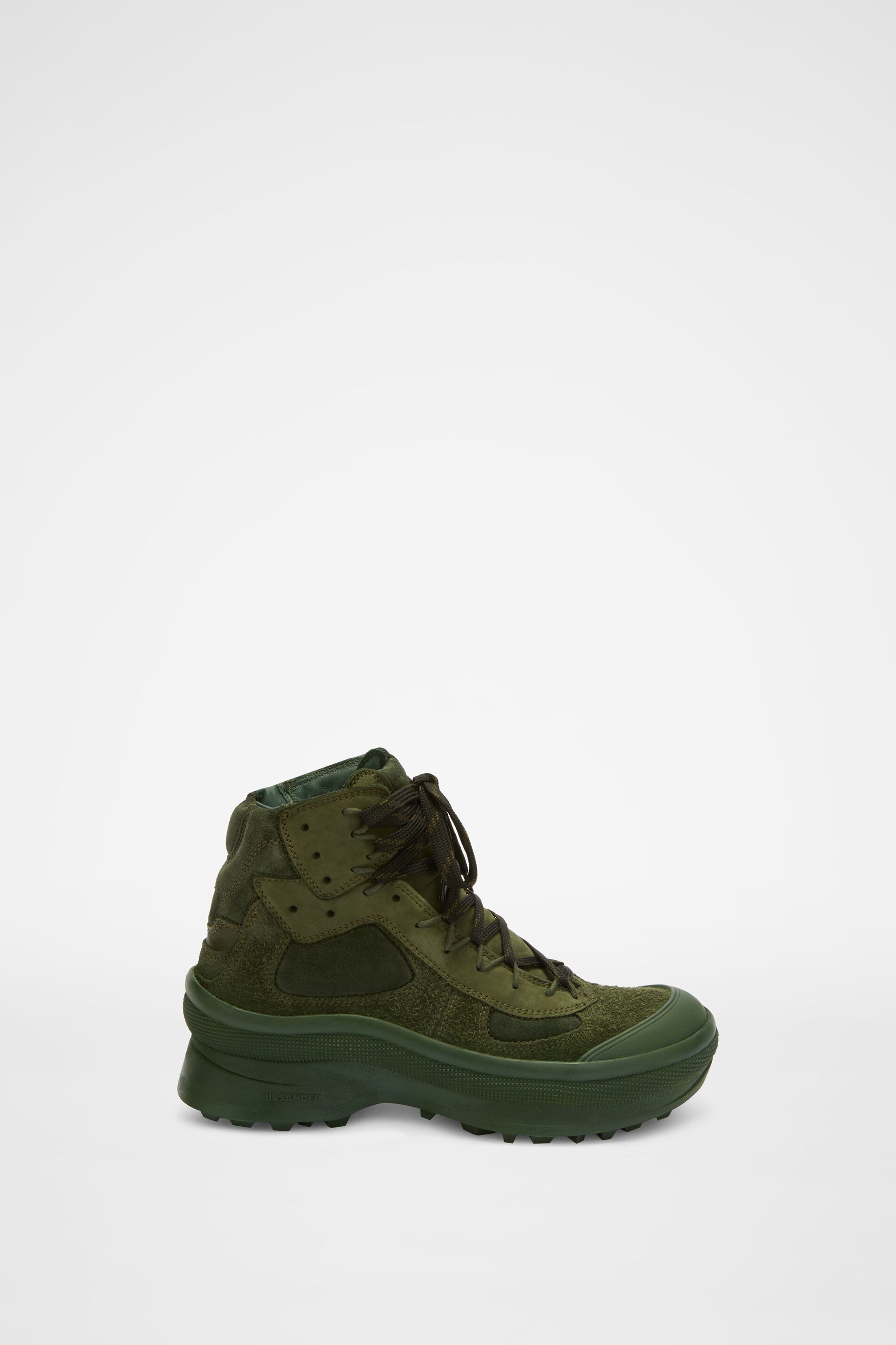 Jil Sander o1y1025 Hi-Top Sneakers in Military Green Size US 9 / IT 39 - 1 Thumbnail