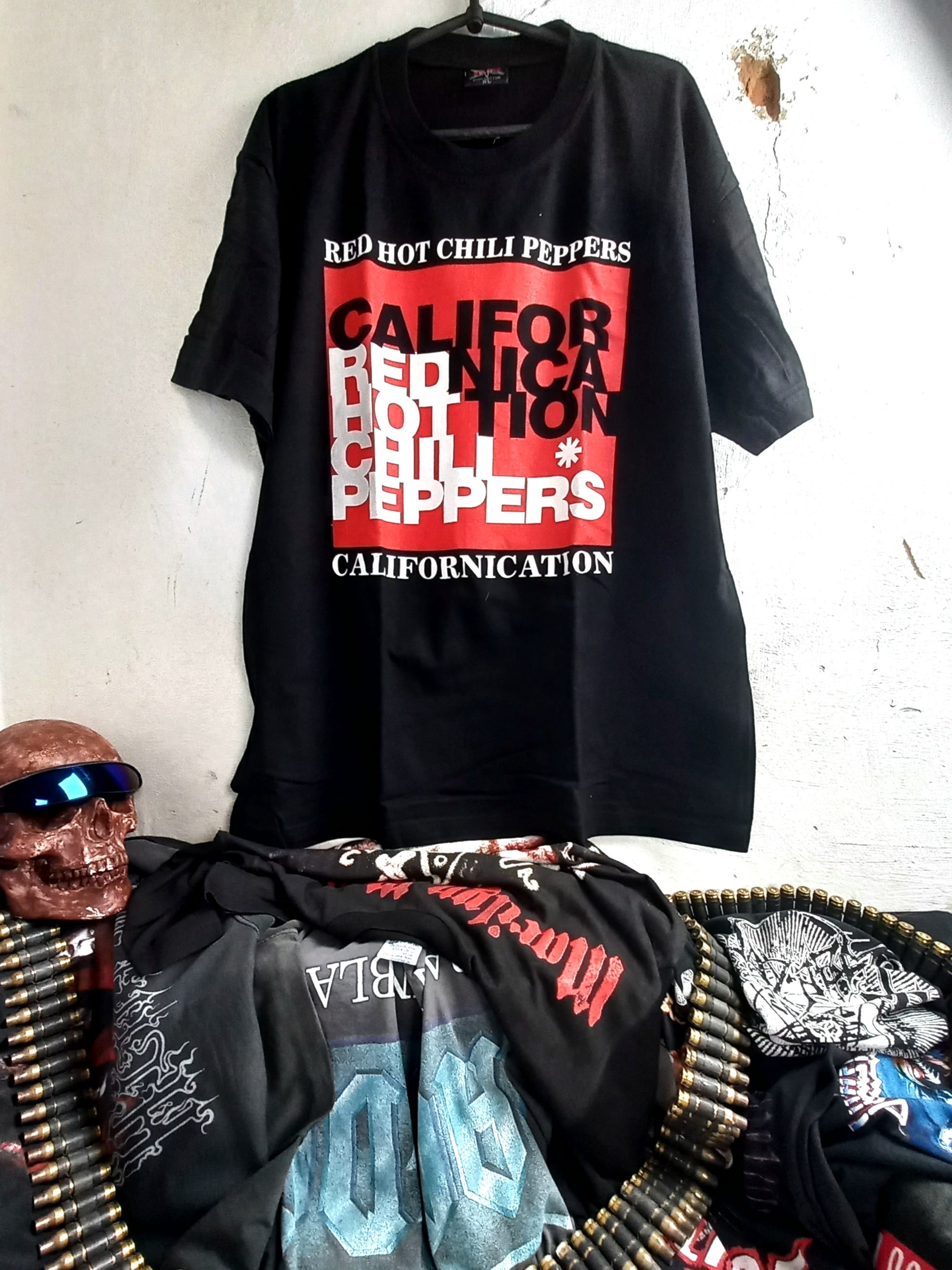 Pre-owned Band Tees X Rock Band Red Hot Chili Peppers In Black