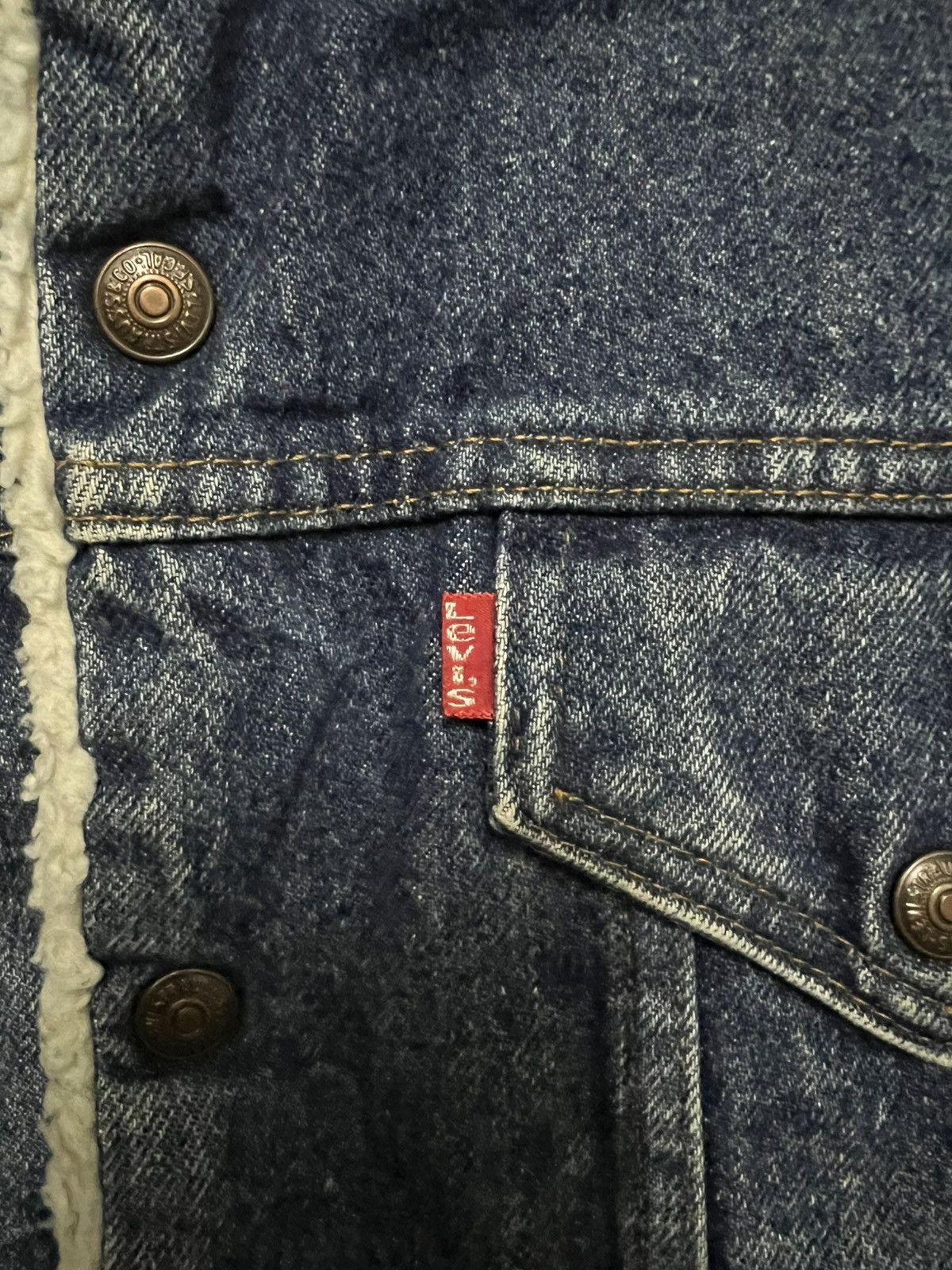 Levi's Vintage 80s Levi's Sherpa Trucker Jacket Size US XXS / EU 40 - 3 Thumbnail