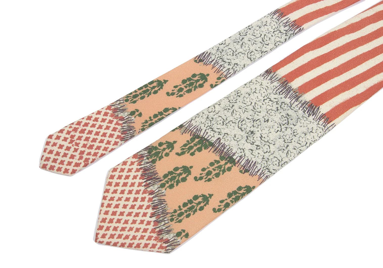 Jean Paul Gaultier Striped Tie in Orange and Light Yellow Size ONE SIZE - 3 Thumbnail