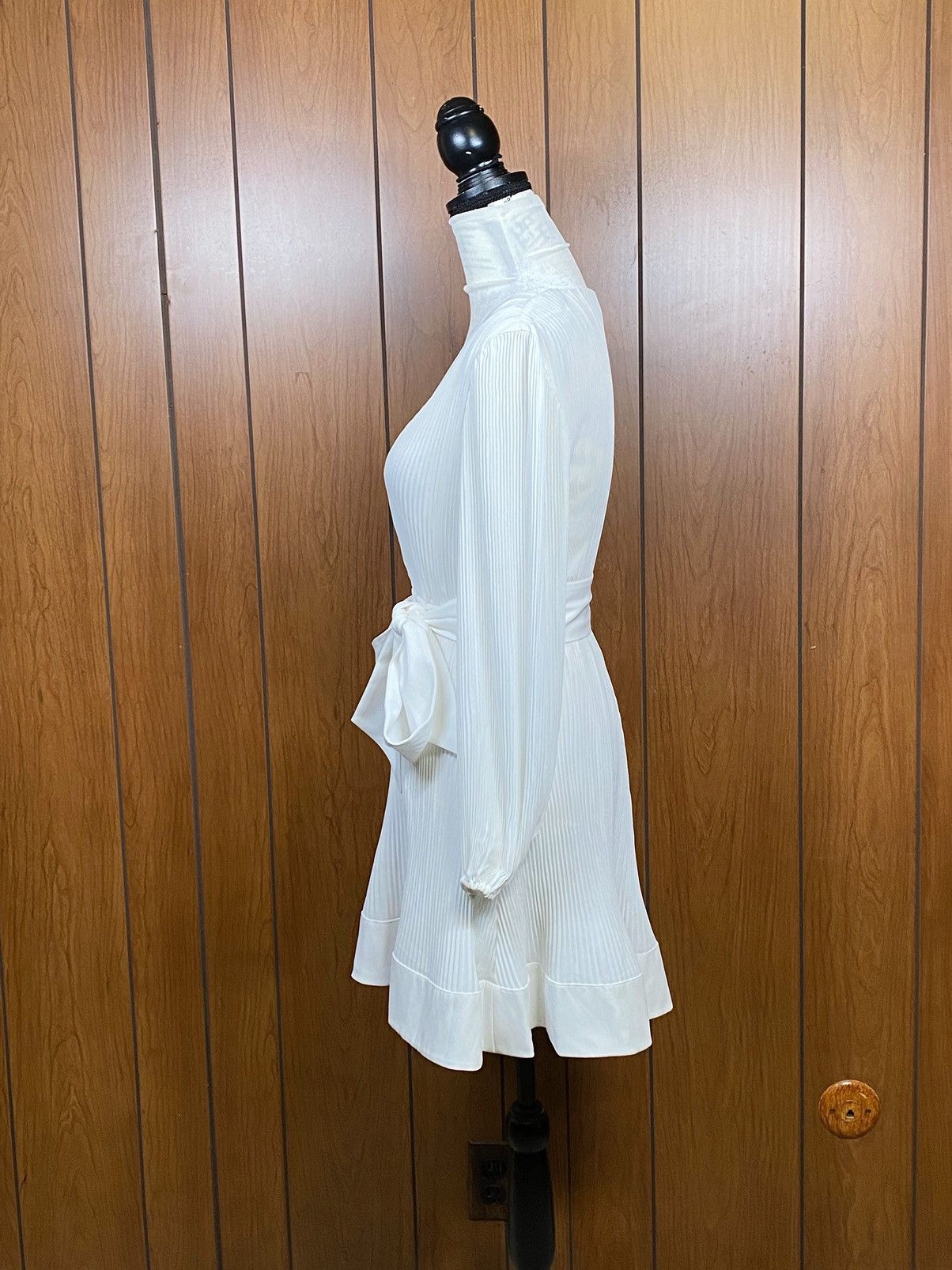 MILLY Milly Pleated Belted Long Sleeve Dress size 0 Size XS / US 0-2 / IT 36-38 - 6 Thumbnail