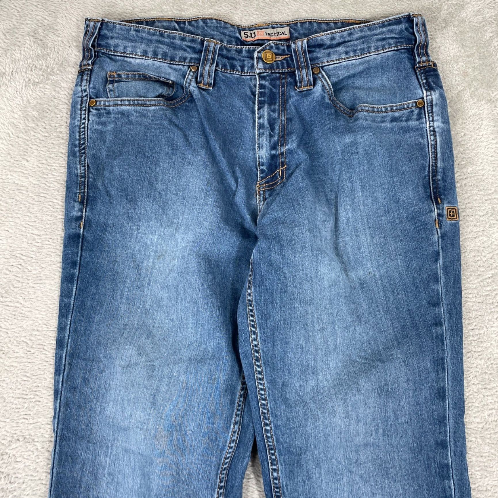 Vintage VINTAGE? No. 5.11 Tactical Jeans Mens 32x31 Blue Straight Leg Utility Workwear Denim Size US 32 / EU 48 - 4 Thumbnail