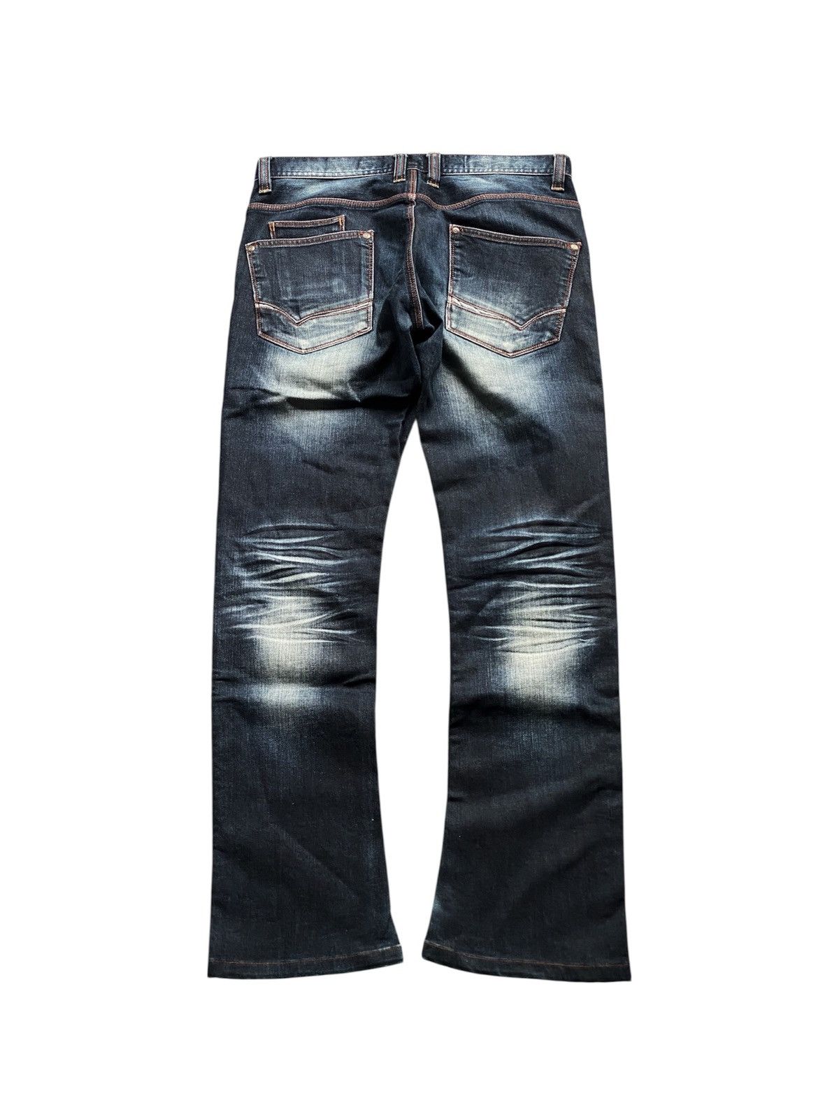 Japanese Brand STUDDED NICOLE CLUB FOR MEN INDIGO WHISKER BOOTCUT Size US 32 / EU 48 - 3 Thumbnail
