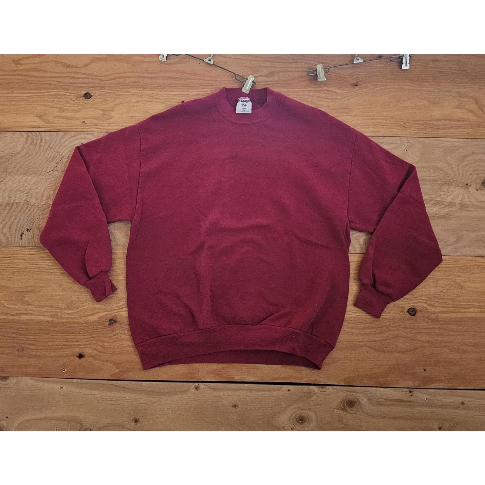 Jerzees Jerzees Plain Blank 50/50 Sweatshirt Dark Red Sz XL Vintage Size US XL / EU 56 / 4 - 1 Thumbnail