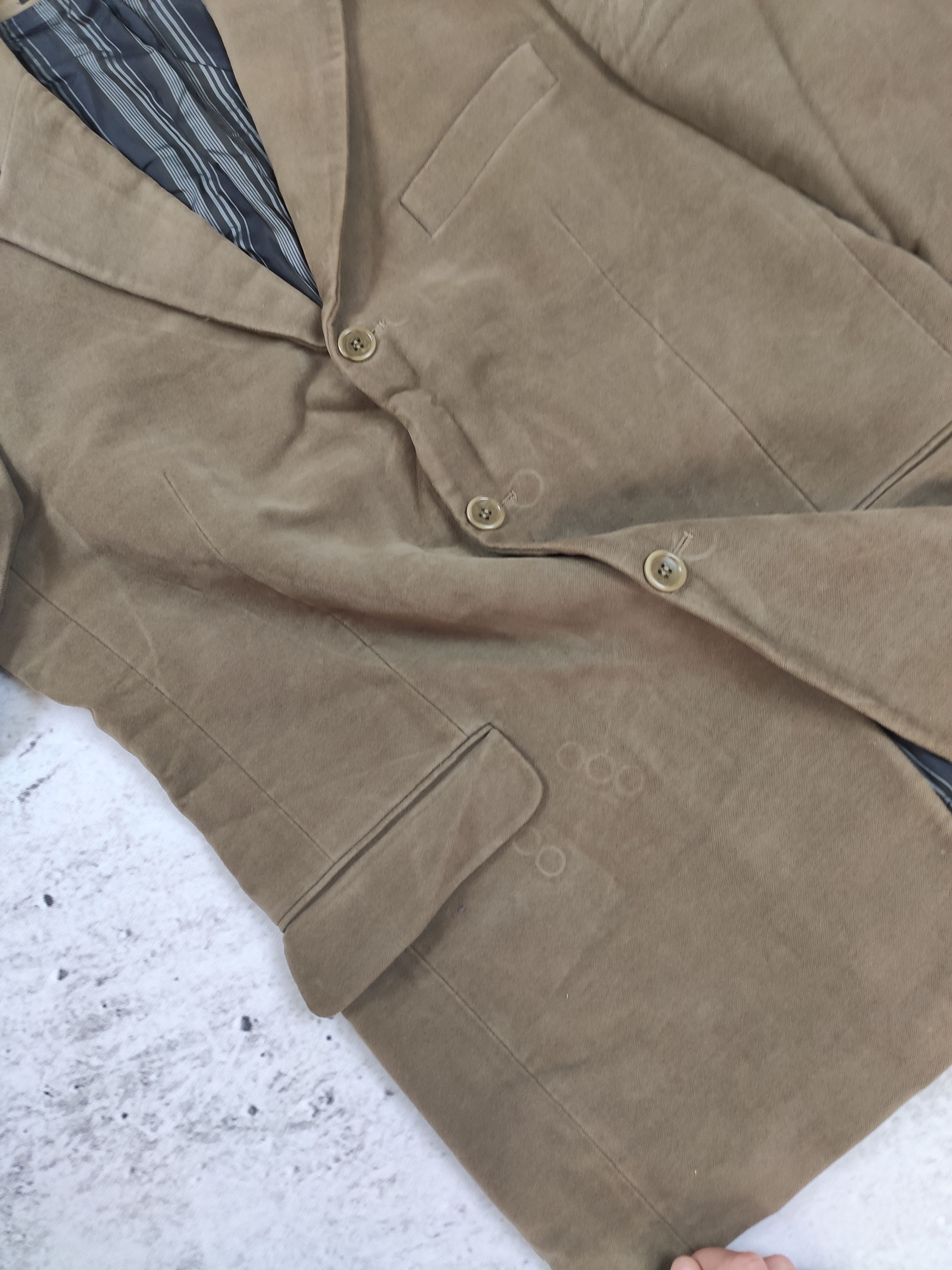Balmain × Vintage Balmain Paris men blazer cotton jacket brown elegant Size 52R - 7 Thumbnail
