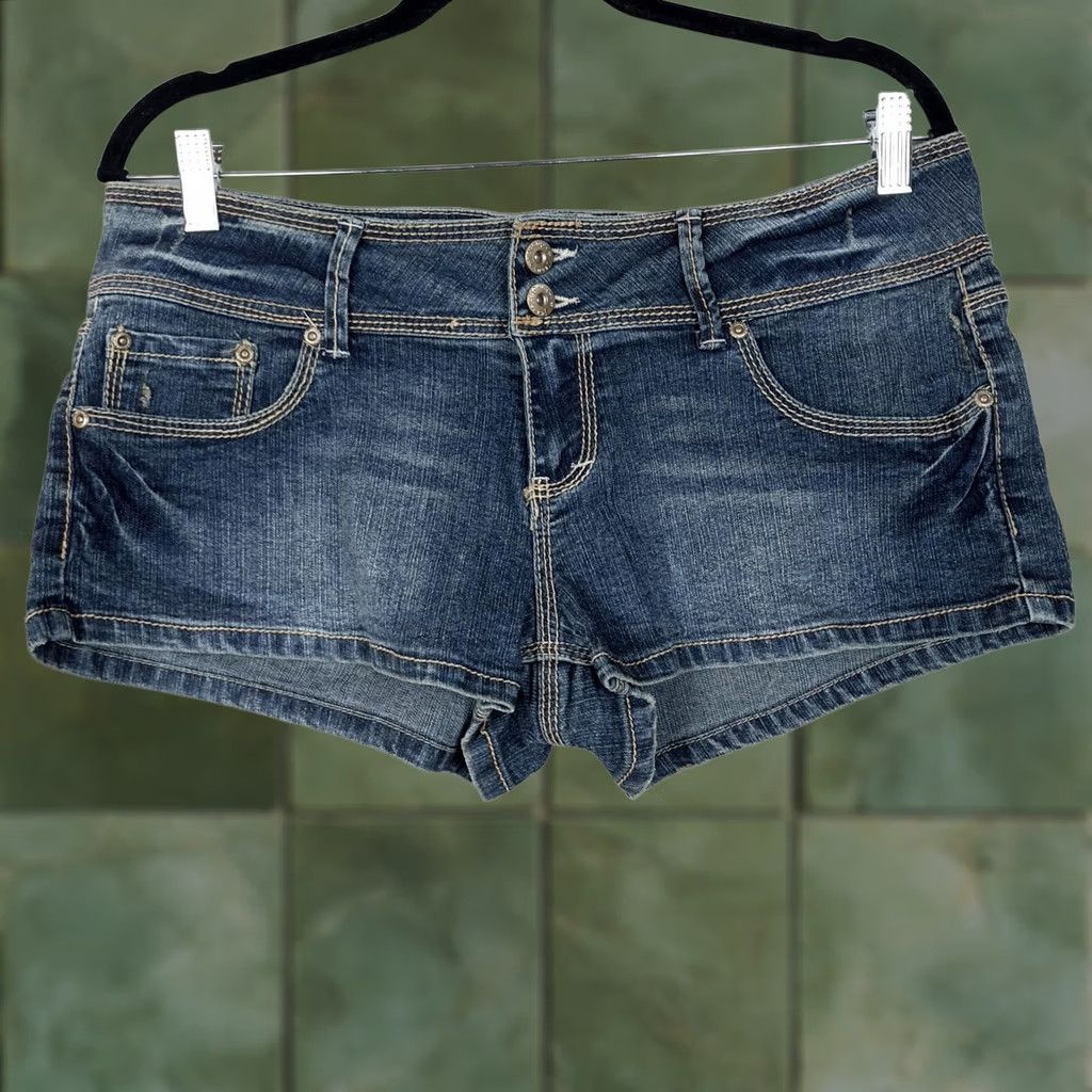 Denime Younique Shorts Jeans 5-Pocket Zip Fly Denim Stretch Blue Womens Juniors 13 Sommer Casual Boys Girls Mens Size 34" / US 12 / IT 48 - 1 Thumbnail