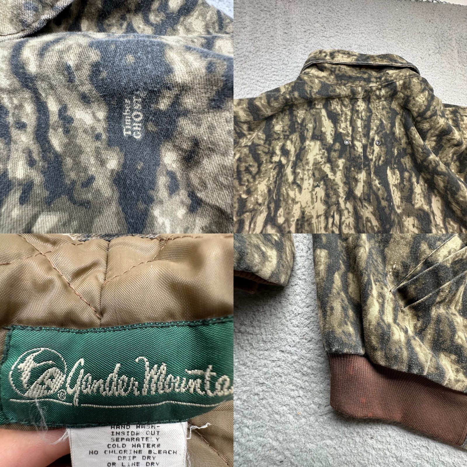 Vintage VINTAGE Gander Mountain Timber Ghost Camouflage Bomber Jacket Mens Large Snap Green 90s Size US L / EU 52-54 / 3 - 9 Thumbnail