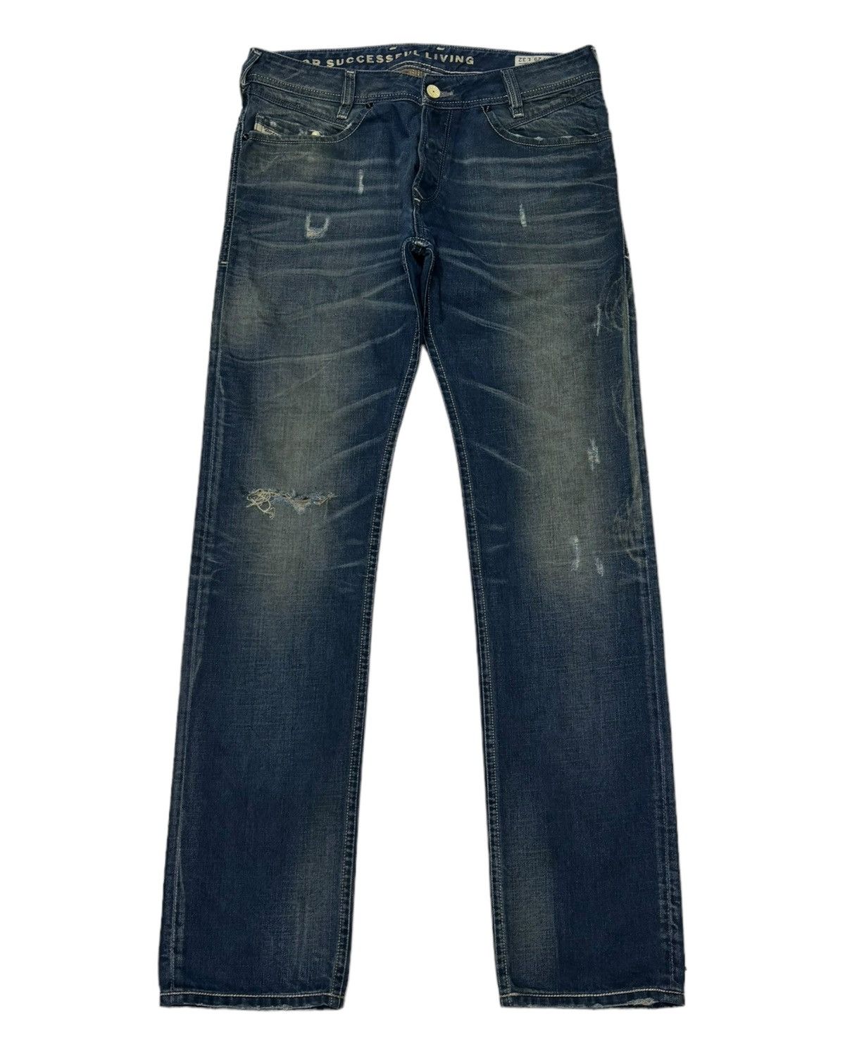 Diesel × Jean Vintage Diesel Blue Jeans Distressed Denim Size US 31 - 7 Thumbnail