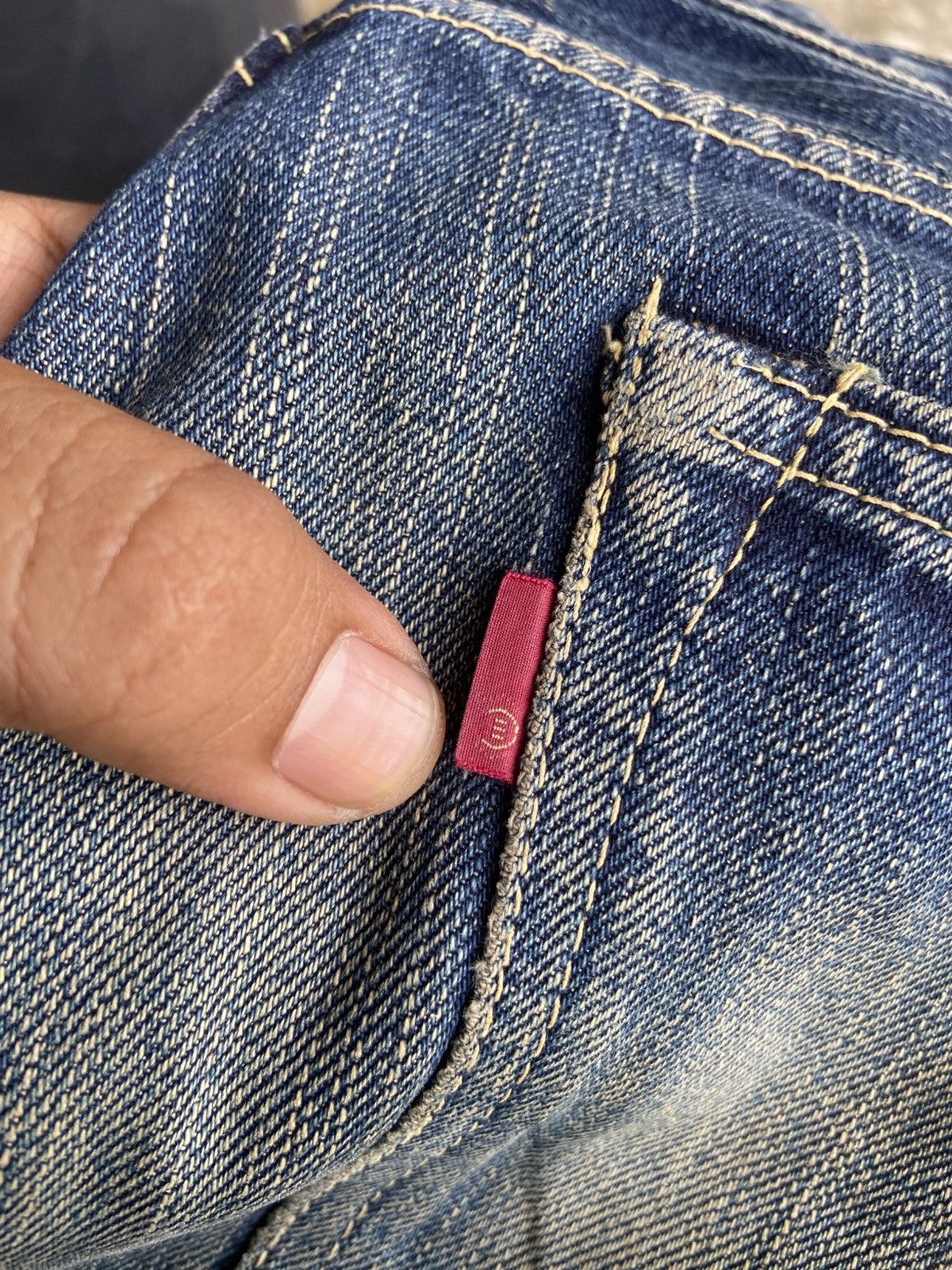 Eternal Vintage Eternal 811 Red Line Selvedge Heavy Distressed Big E Size US 36 / EU 52 - 12 Thumbnail