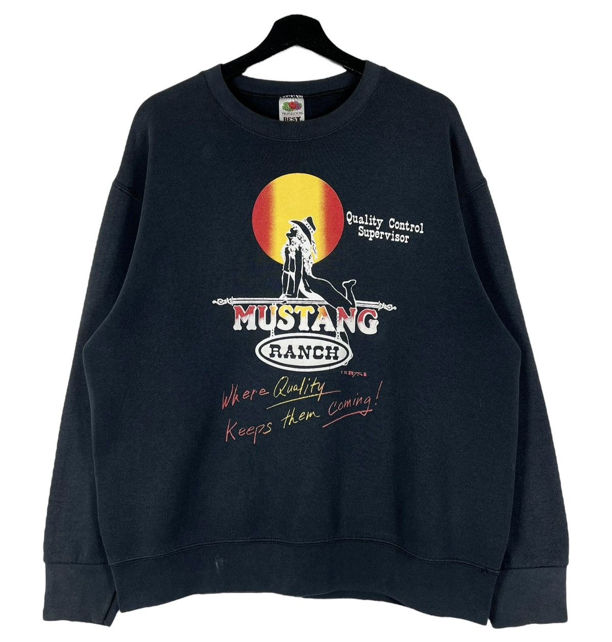 Vintage 90s Vintage Mustang Ranch ‘SEX FORSALE’ Sweatshirt Size US L / EU 52-54 / 3 - 1 Thumbnail