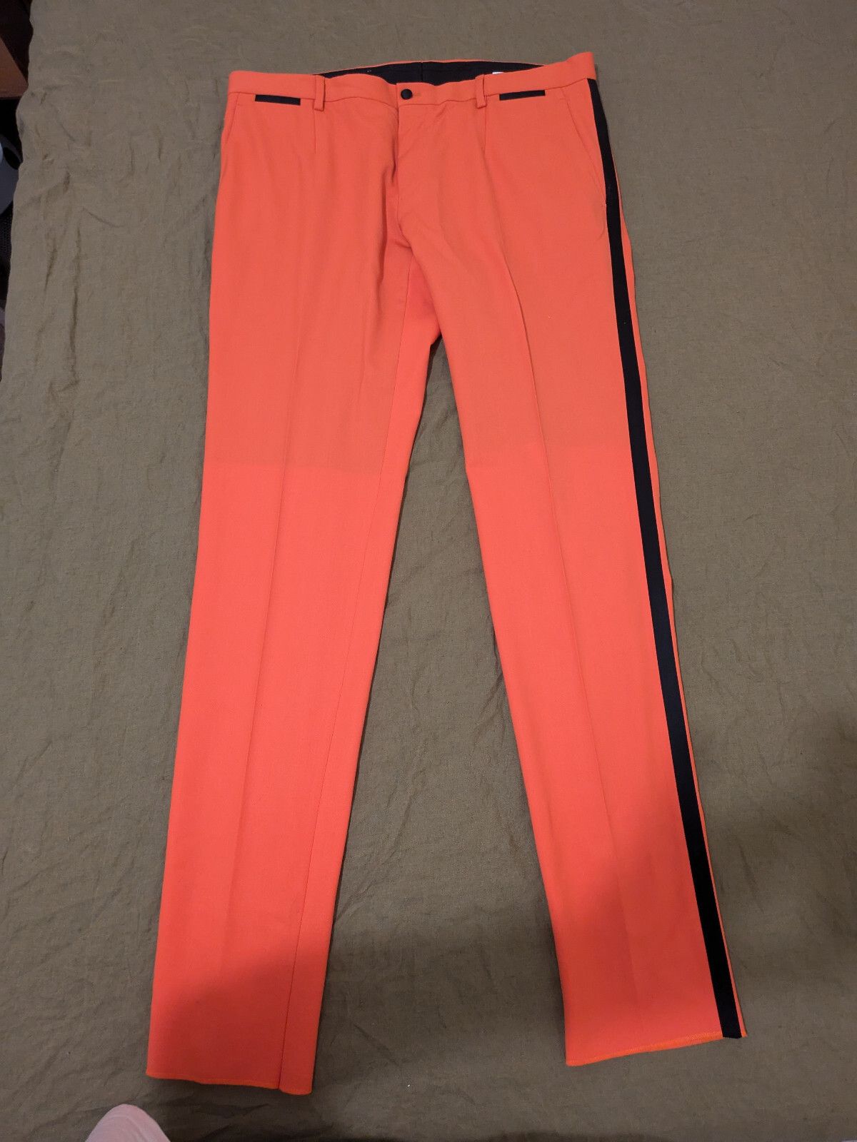 Dolce & Gabbana Two-Piece Dolce and Gabbana Orange Wool Tuxedo Size 46R - 11 Thumbnail