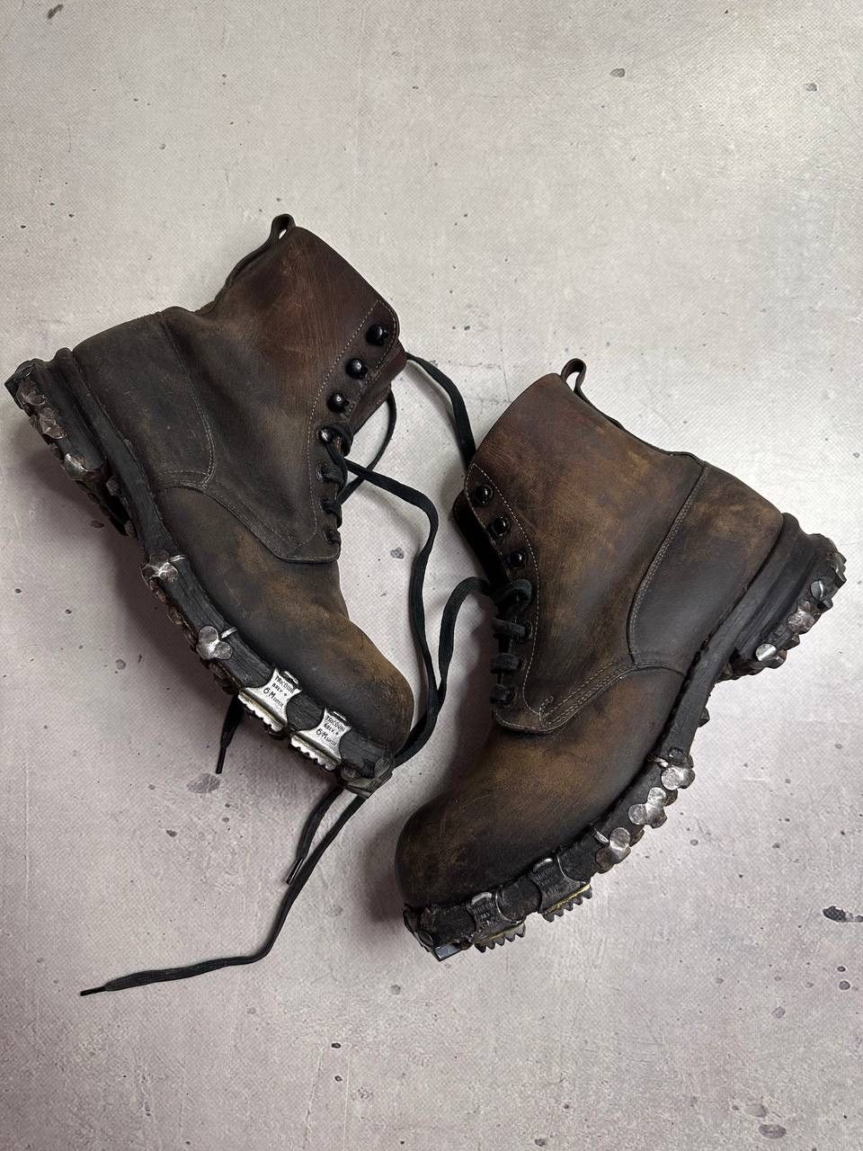 Other Vintage Swiss Army Hobnail WW2 Mountaineering Boots Tricouni Size US 8 / EU 41 - 7 Thumbnail