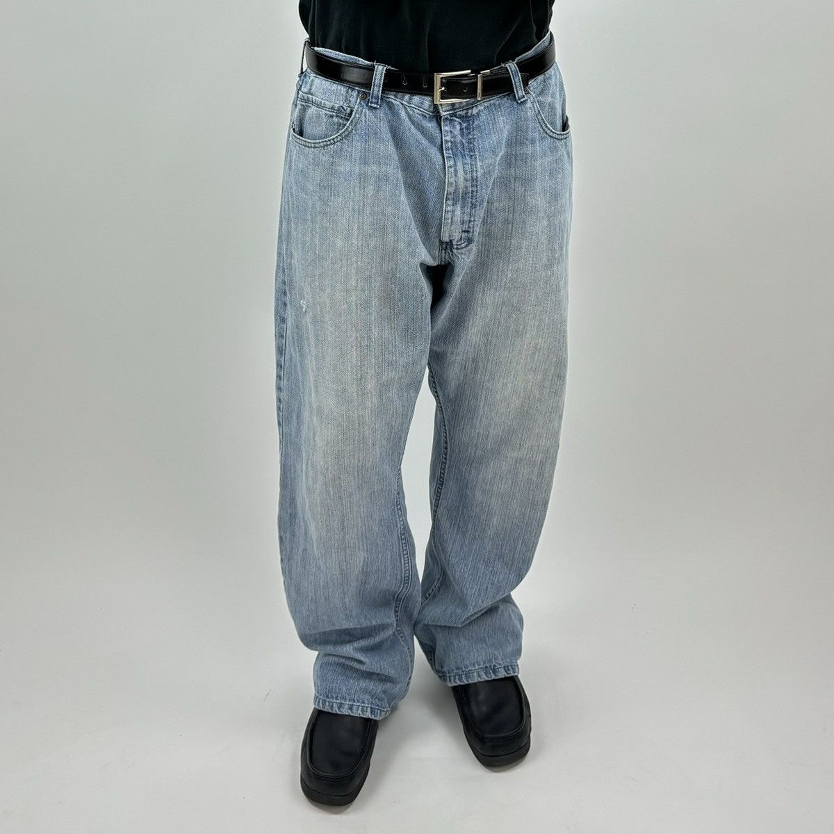 Vintage × Wrangler vintage Y2K WRANGLER BOOTCUT Baggy Distressed Wide Leg jeans Size US 38 / EU 54 - 4 Thumbnail