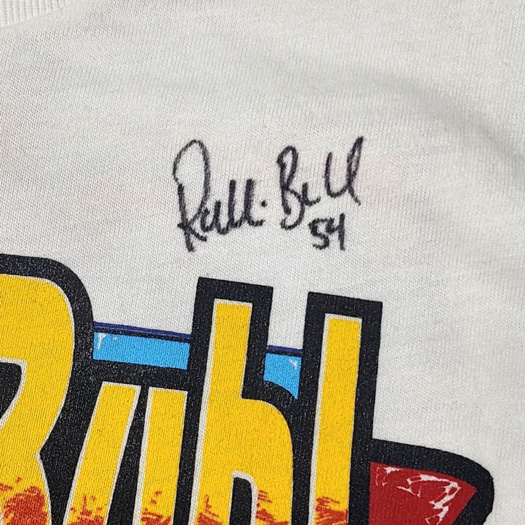 Hanes VINTAGE Hanes Beefy T Robbie Buhl #54 Coors Indy Racing League 1996 Mens 2XL (XXL) White Crew Neck Short Sleeve Shirt Size US XXL / EU 58 / 5 - 4 Thumbnail