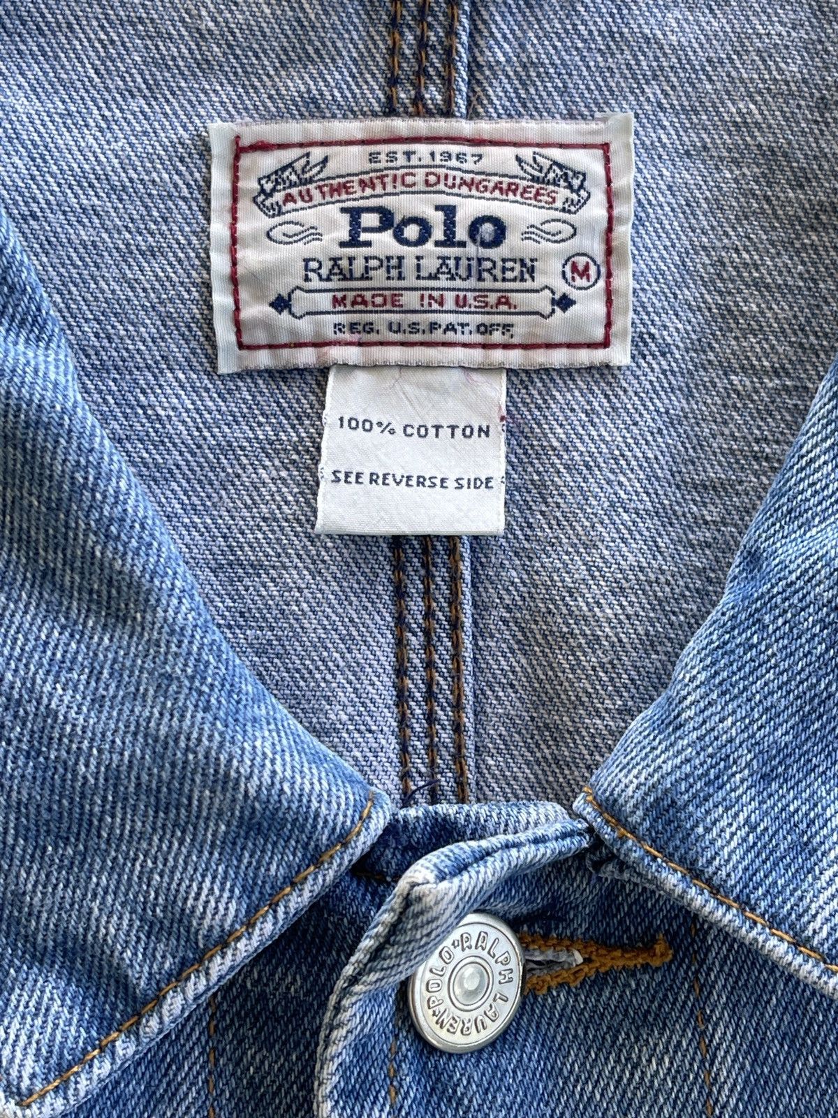 Polo Ralph Lauren 80s Polo Ralph Lauren Denim Jacket Size US M / EU 48-50 / 2 - 16 Thumbnail