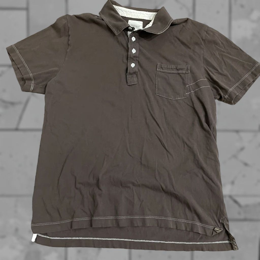 Billy Reid VINTAGE Billy Reid Polo Shirt Men Size Large Brown Golf Pockets Size US L / EU 52-54 / 3 - 1 Thumbnail