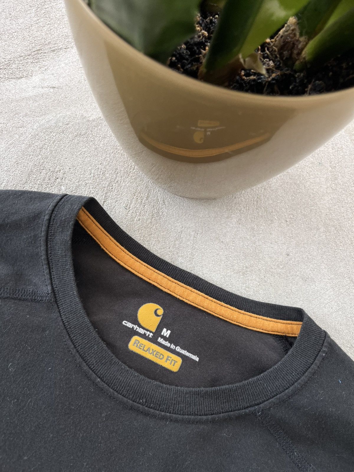 Carhartt × Vintage Vintage Carhartt Longsleeve TShirt Black Workwear faded tee Size US M / EU 48-50 / 2 - 6 Thumbnail